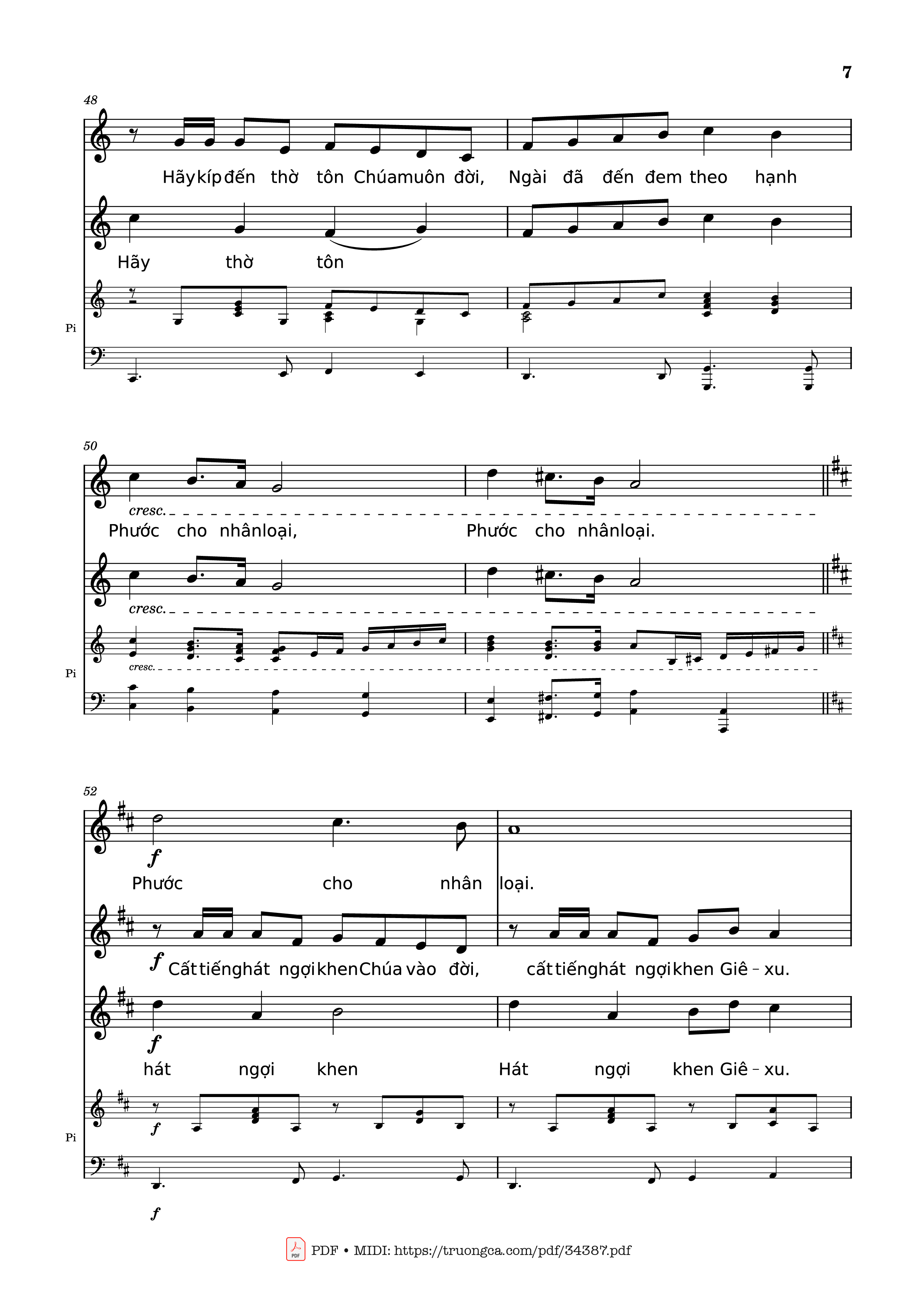 Page 7 of Sheet music PDF NGỢI KHEN CHÚA VÀO ĐỜI Piano - Nhạc: JOSHEPH M. MARTIN