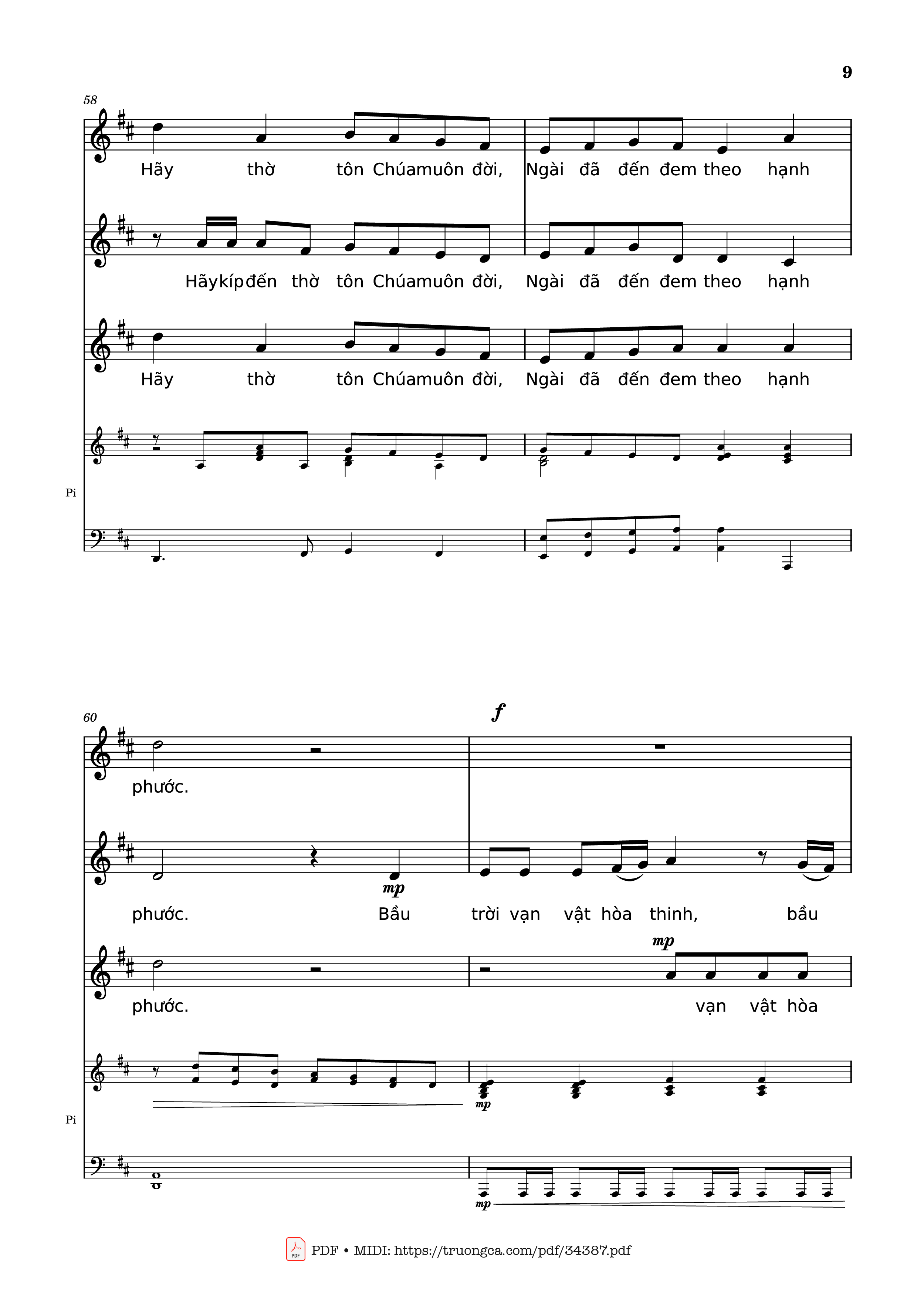 Page 9 of Sheet music PDF NGỢI KHEN CHÚA VÀO ĐỜI Piano - Nhạc: JOSHEPH M. MARTIN
