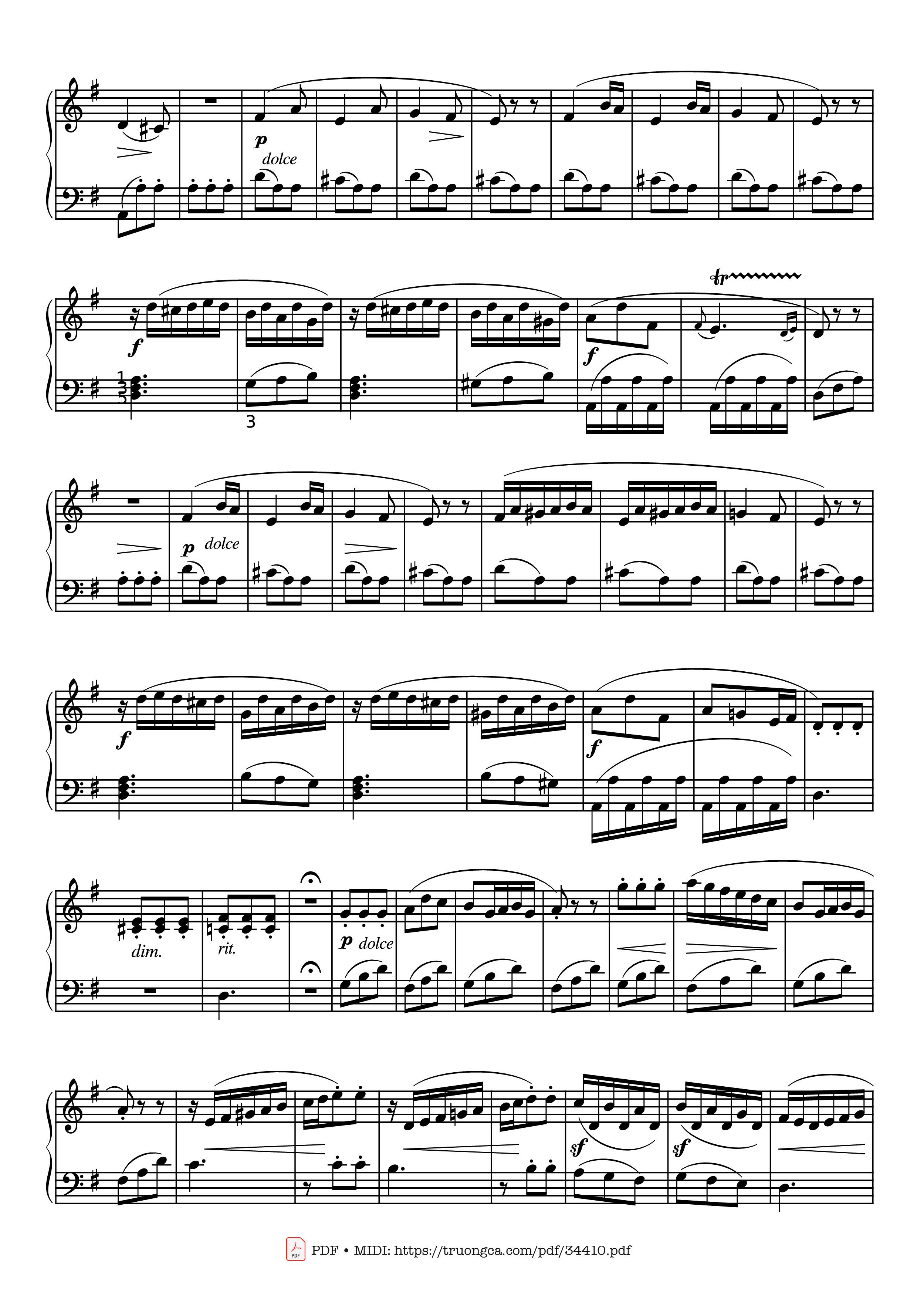 Page 2 of Sheet music PDF Piano RONDO from Sonatina Op. 36 No.2 Piano - CLEMENTI