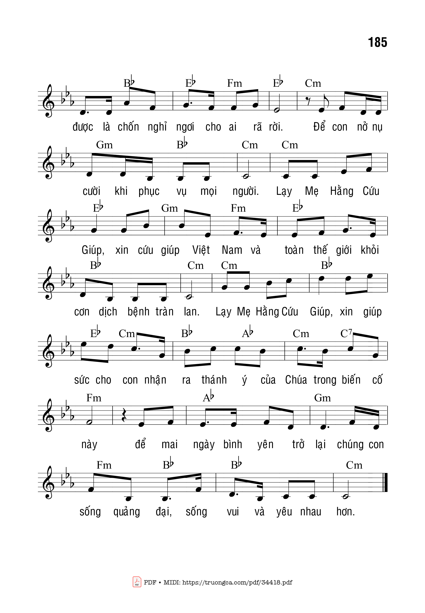 Page 2 of Sheet music PDF Lạy Mẹ Hằng Cứu Giúp - Bạch Vân