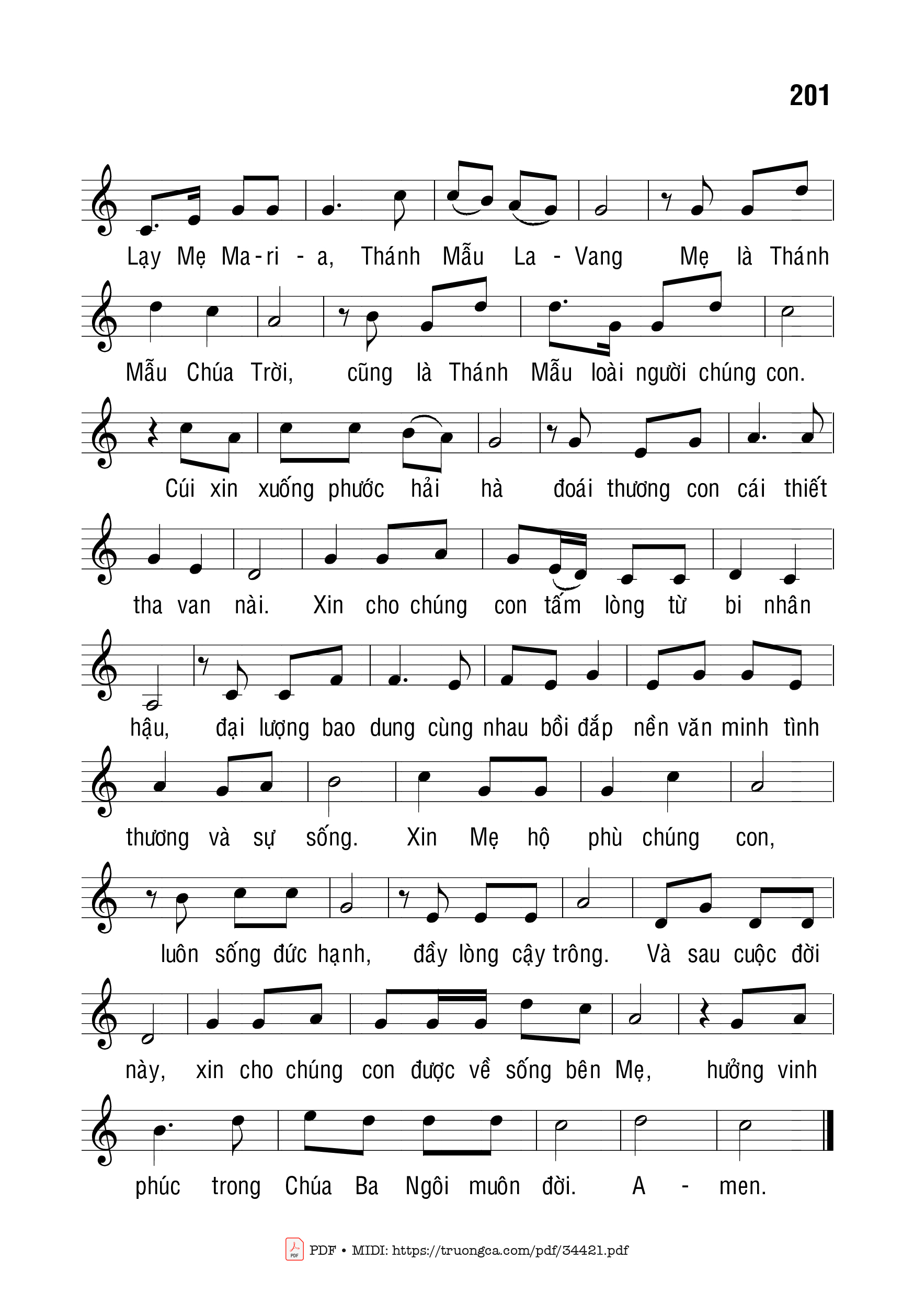Lạy Mẹ Maria Thánh Mẫu La Vang đầy muôn ơn phước ngời chói vạn hào quang, Trang 2