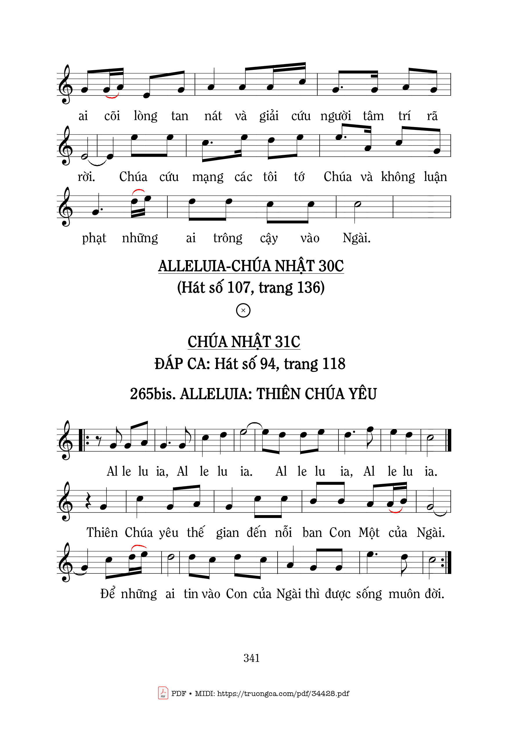 Page 2 of Sheet music PDF Thánh Vịnh 33, Người Nghèo Khổ Kêu Van - Mi Trầm