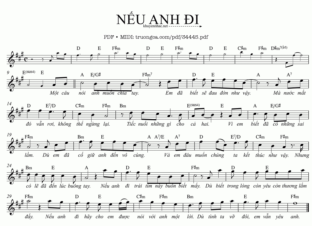 Nếu anh đi - Khắc Hưng