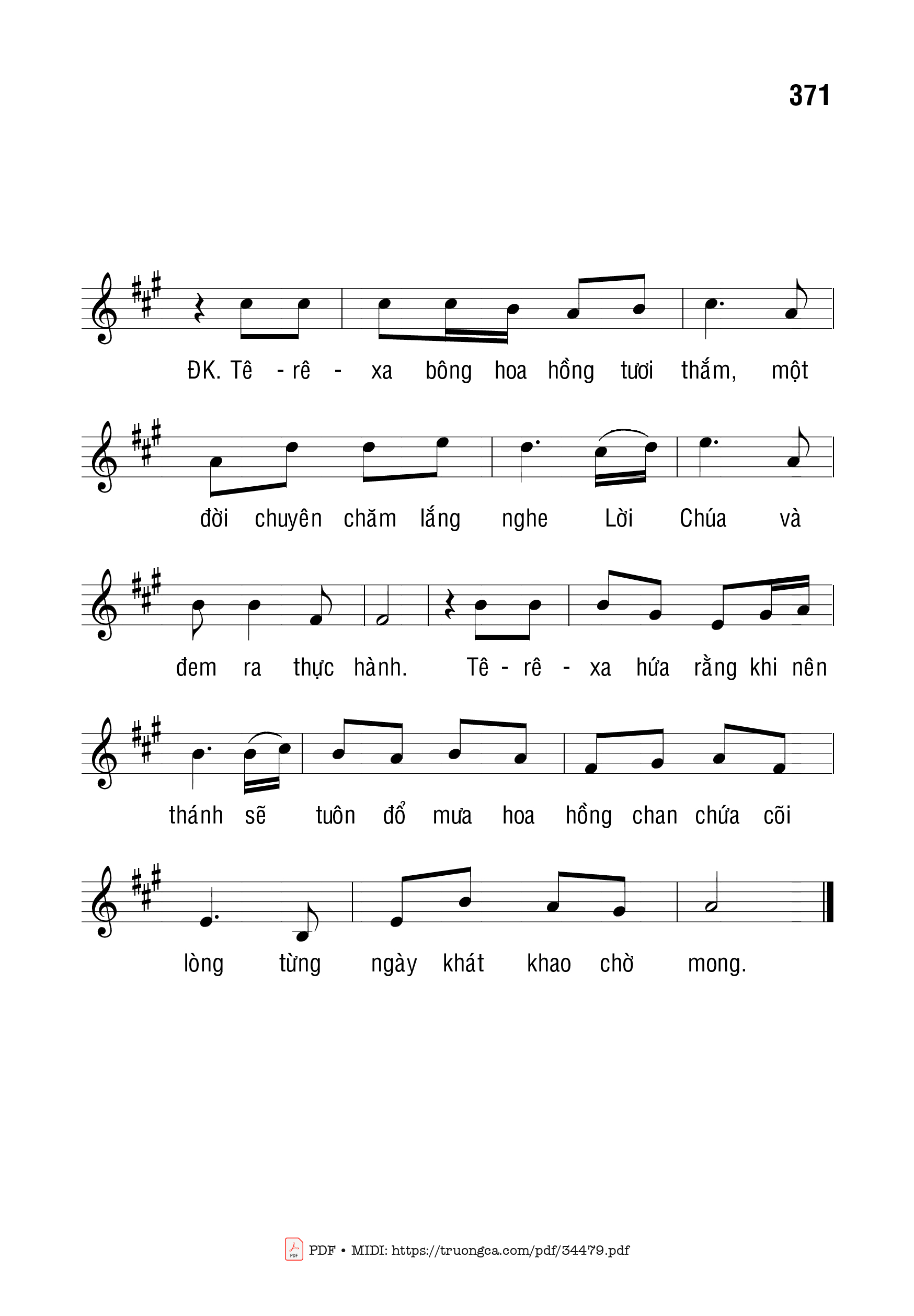 Page 2 of Sheet music PDF Con Đường Bé Nhỏ Của Têrêsa Hài Đồng Giê-Su - Bạch Vân
