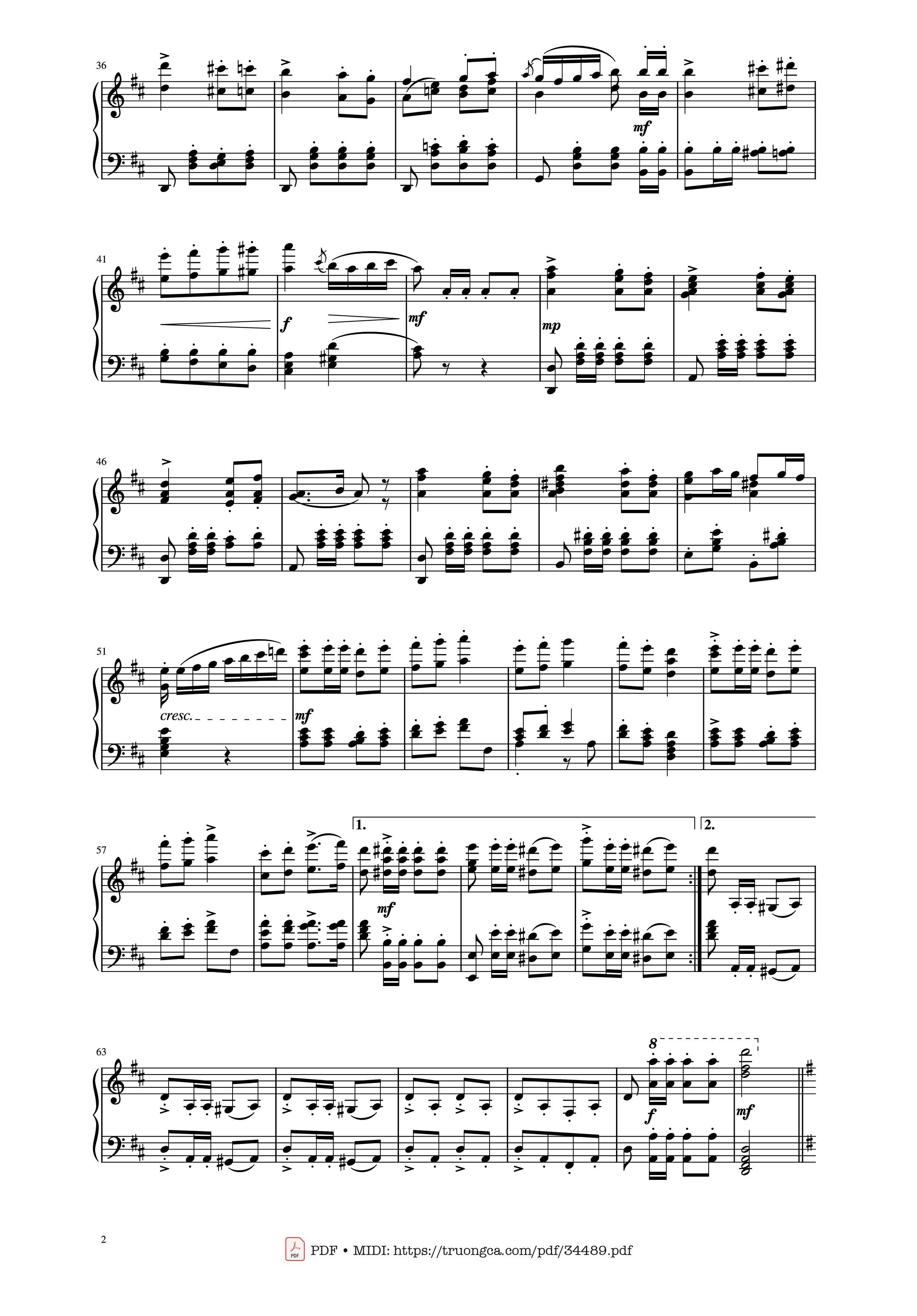 Page 2 of Sheet music PDF Piano March Militaire Piano - Franz Shubert
