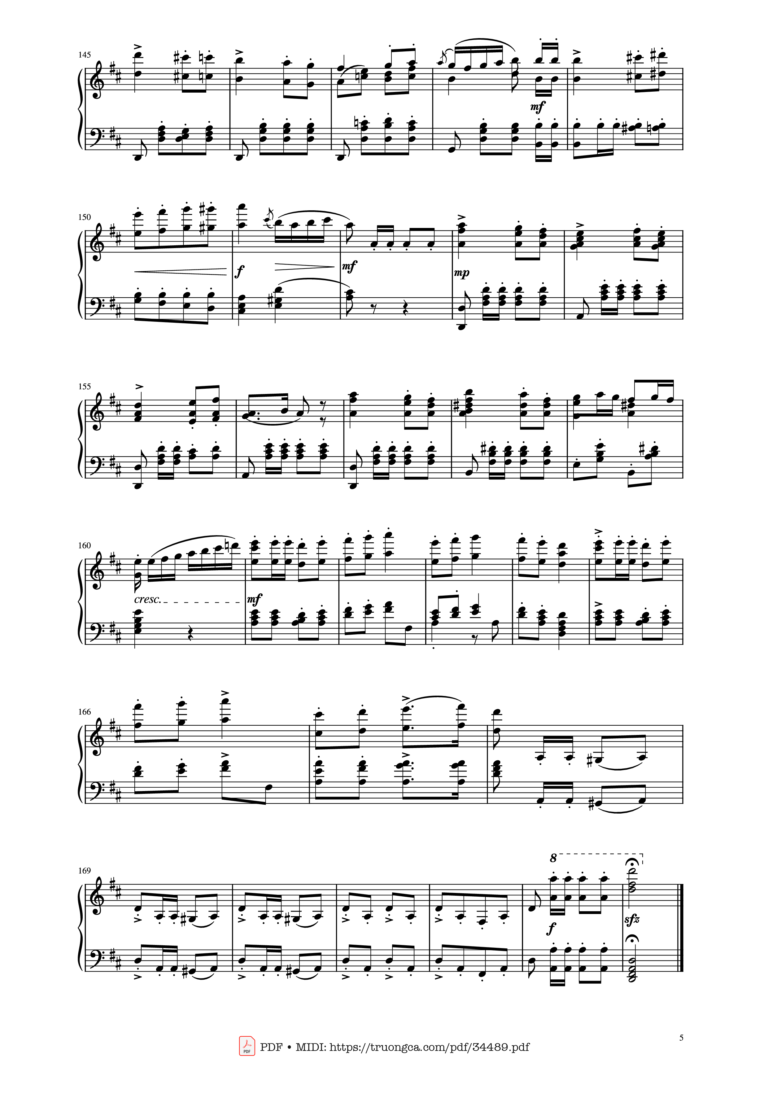 Page 5 of Sheet music PDF Piano March Militaire Piano - Franz Shubert