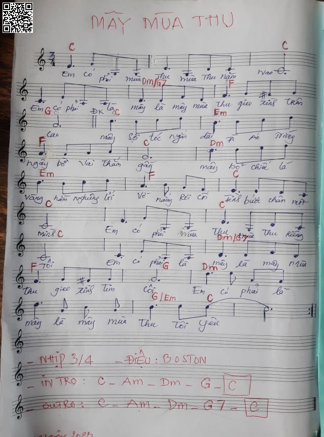 Em có phải mùa thu mùa thu năm nao Mây sợi tóc ngắn dài, Trang 1