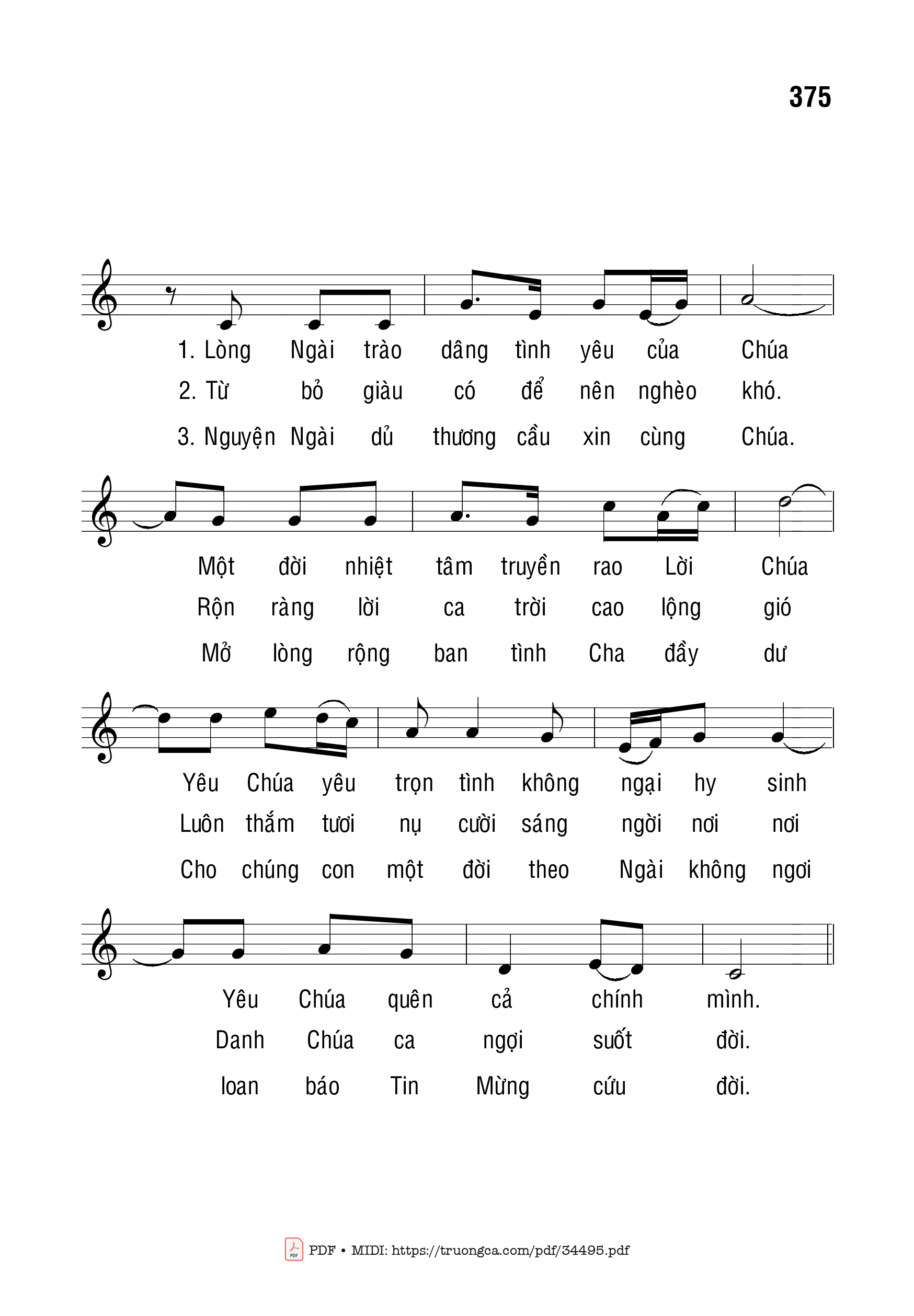 Page 2 of Sheet music PDF Thánh Phanxicô Assisi 1 - Bạch Vân