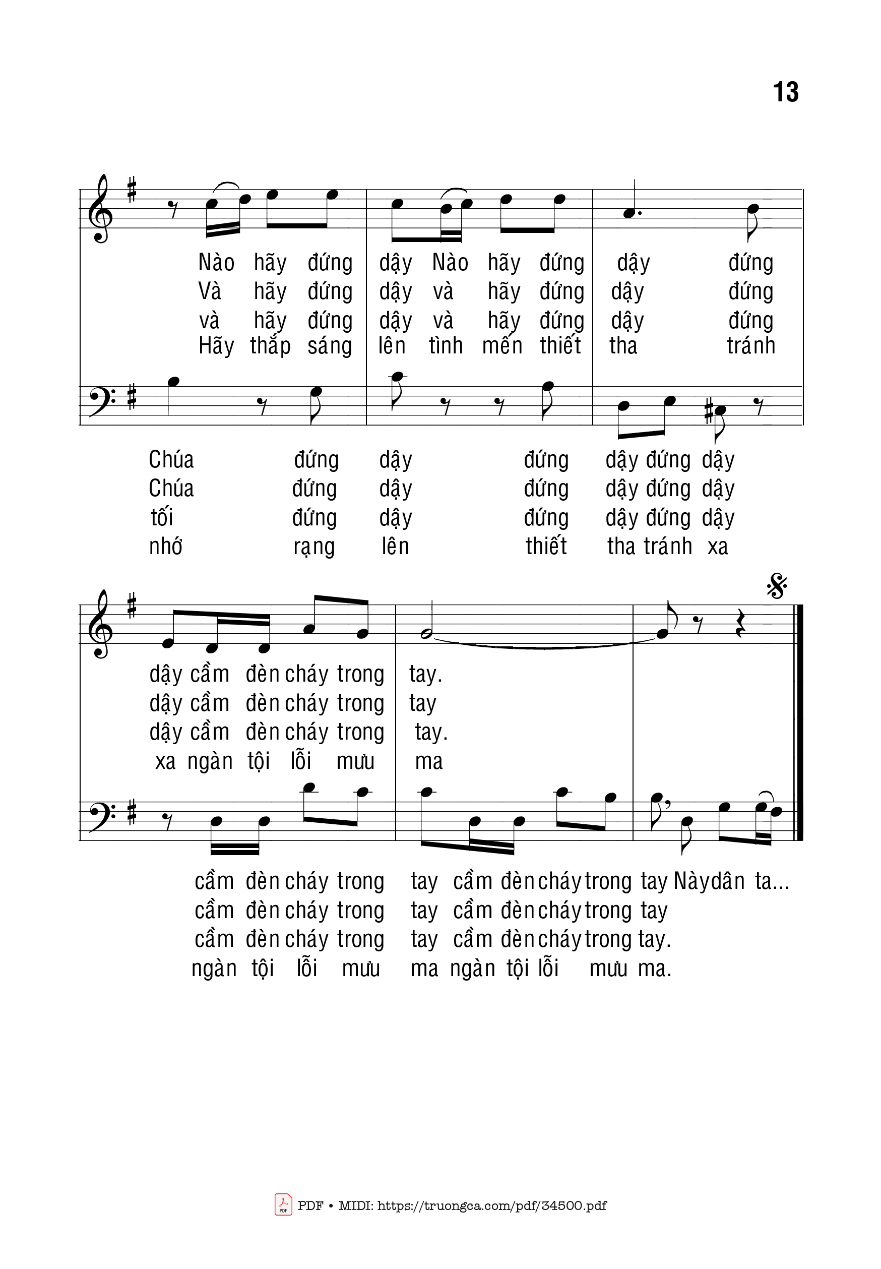 Page 4 of Sheet music PDF Dân Ta Ơi Hãy Sẵn Sàng - Bạch Vân