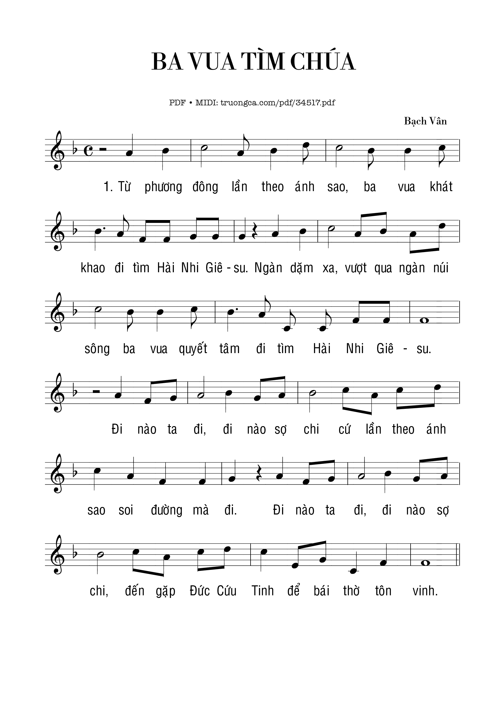 Ba Vua Tìm Chúa - Bạch Vân