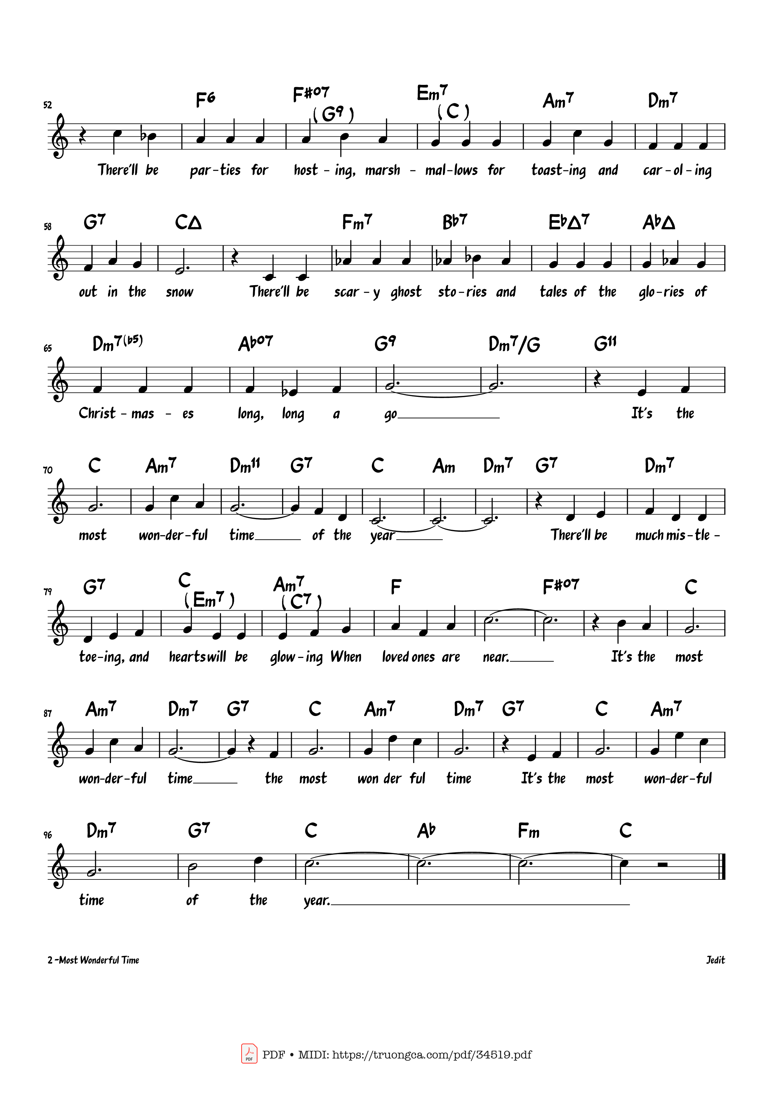 Page 2 of Sheet music PDF Piano It