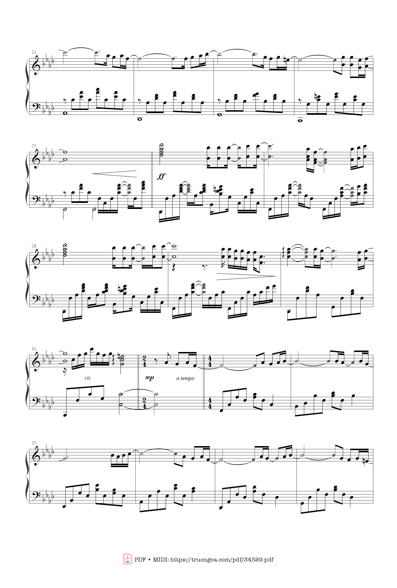 Page 2 of Sheet music PDF Magic boulevard Piano - François Feldman