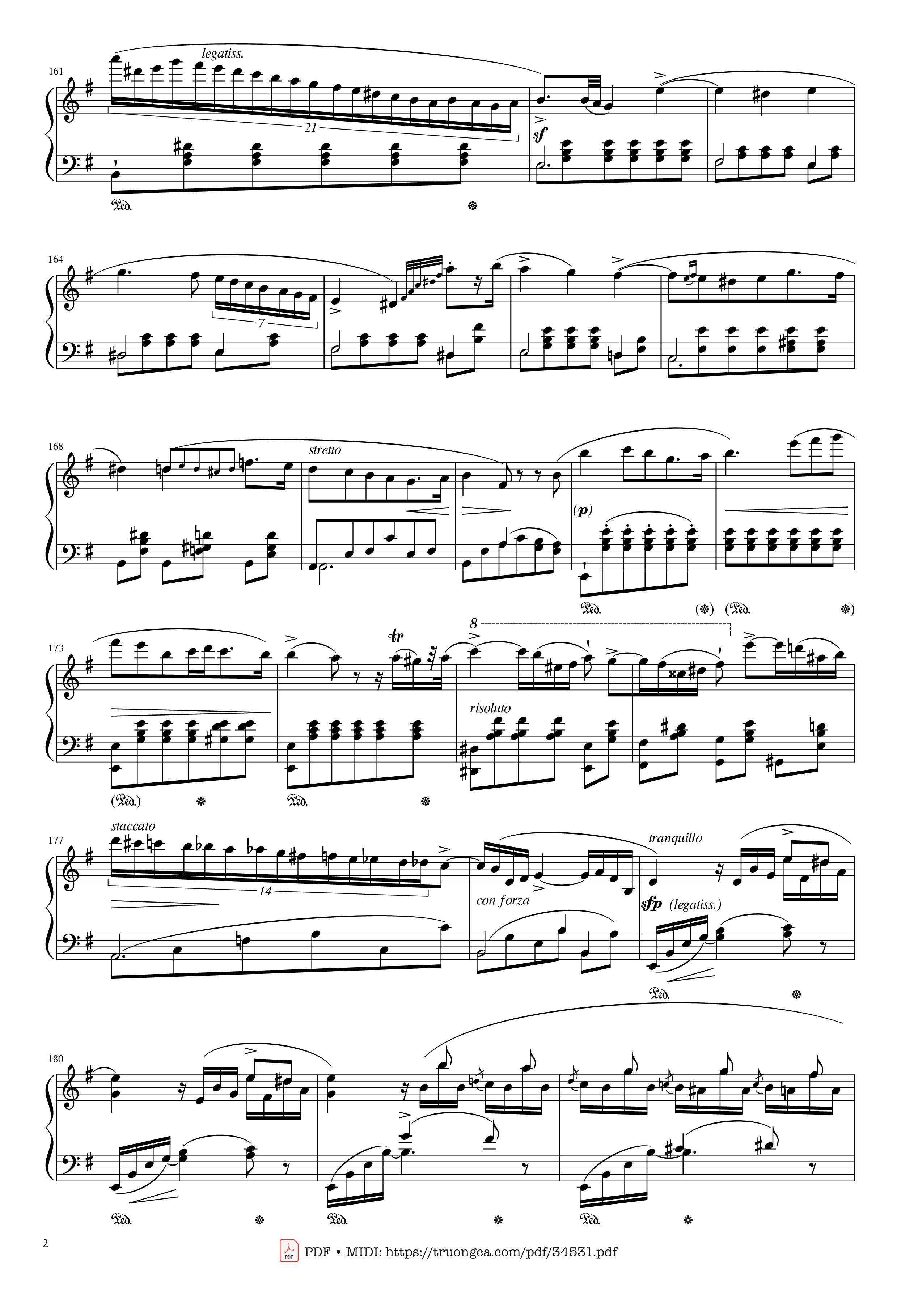 Page 2 of Sheet music PDF Piano Chopin Concerto No.1, Op.11, Allegro Maestoso Piano - Frédéric Chopin