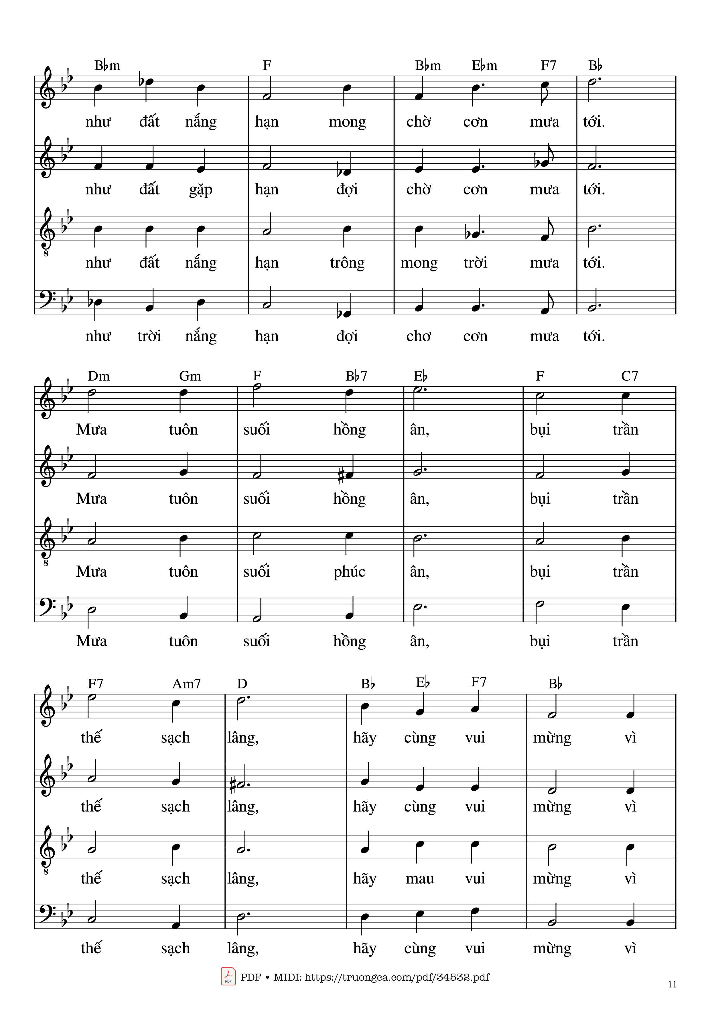 Page 11 of Sheet music PDF Piano Hãy Mừng Vui Lên (Bè SATB) - Hải Nguyễn