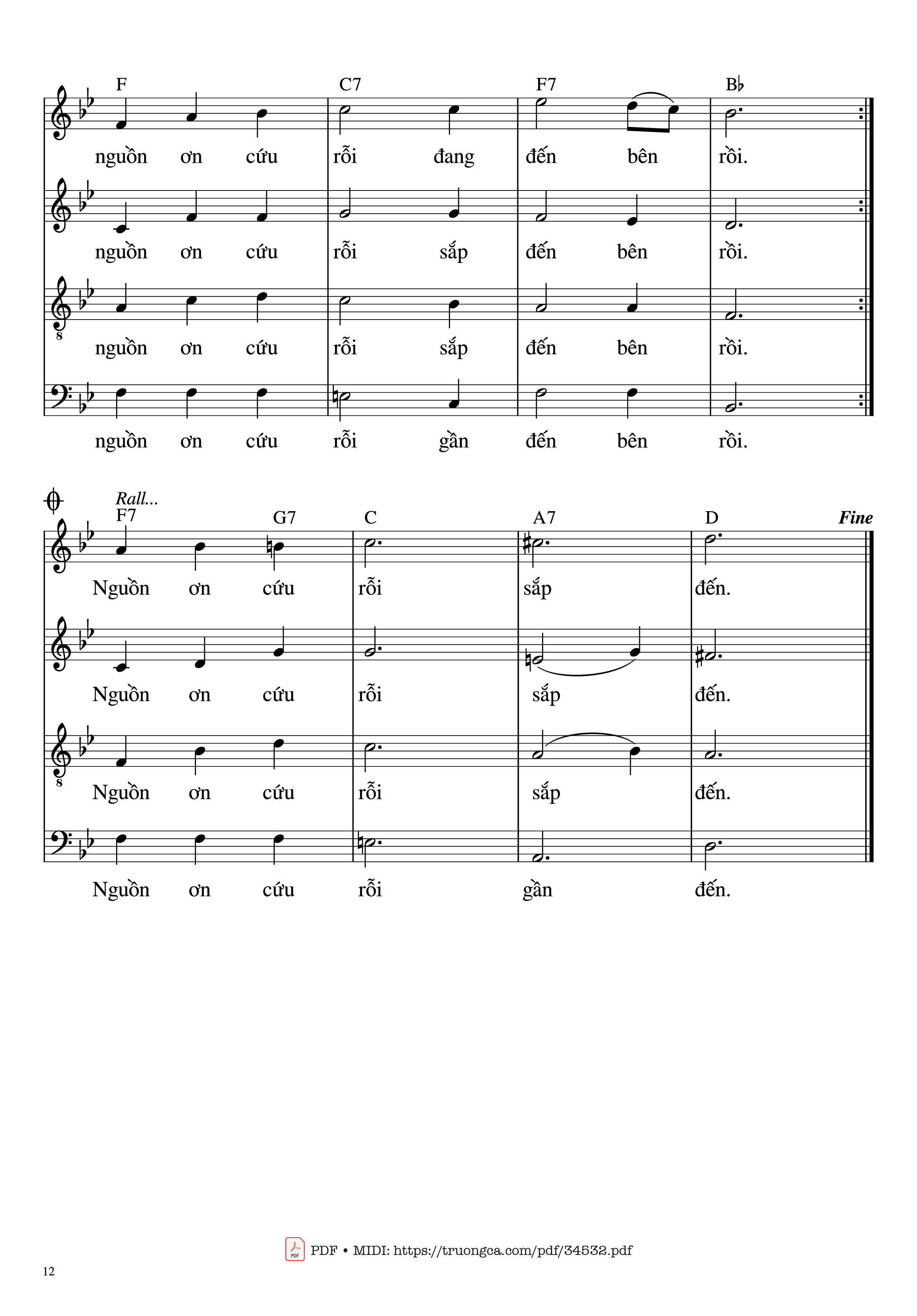 Page 12 of Sheet music PDF Piano Hãy Mừng Vui Lên (Bè SATB) - Hải Nguyễn