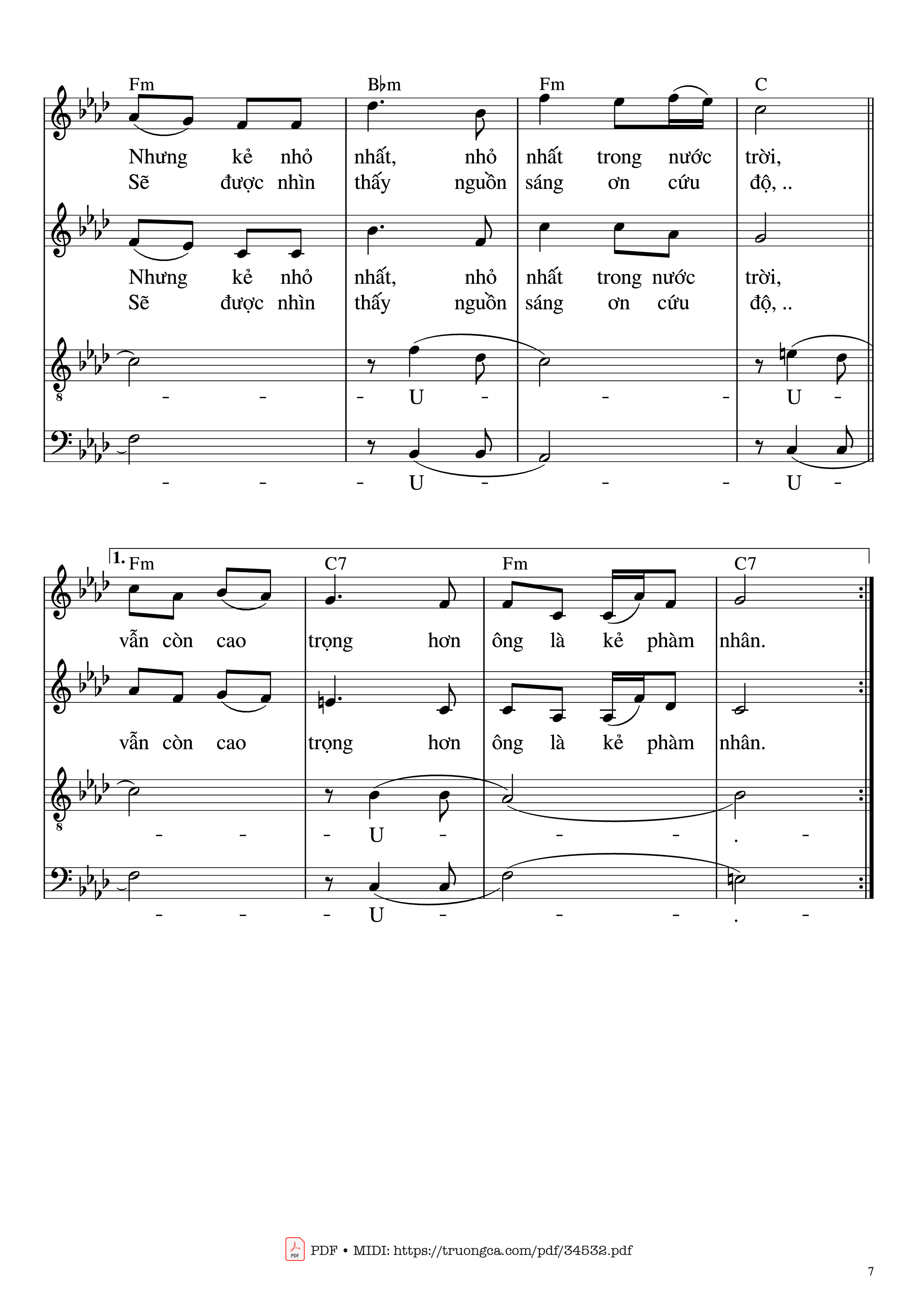 Page 7 of Sheet music PDF Piano Hãy Mừng Vui Lên (Bè SATB) - Hải Nguyễn