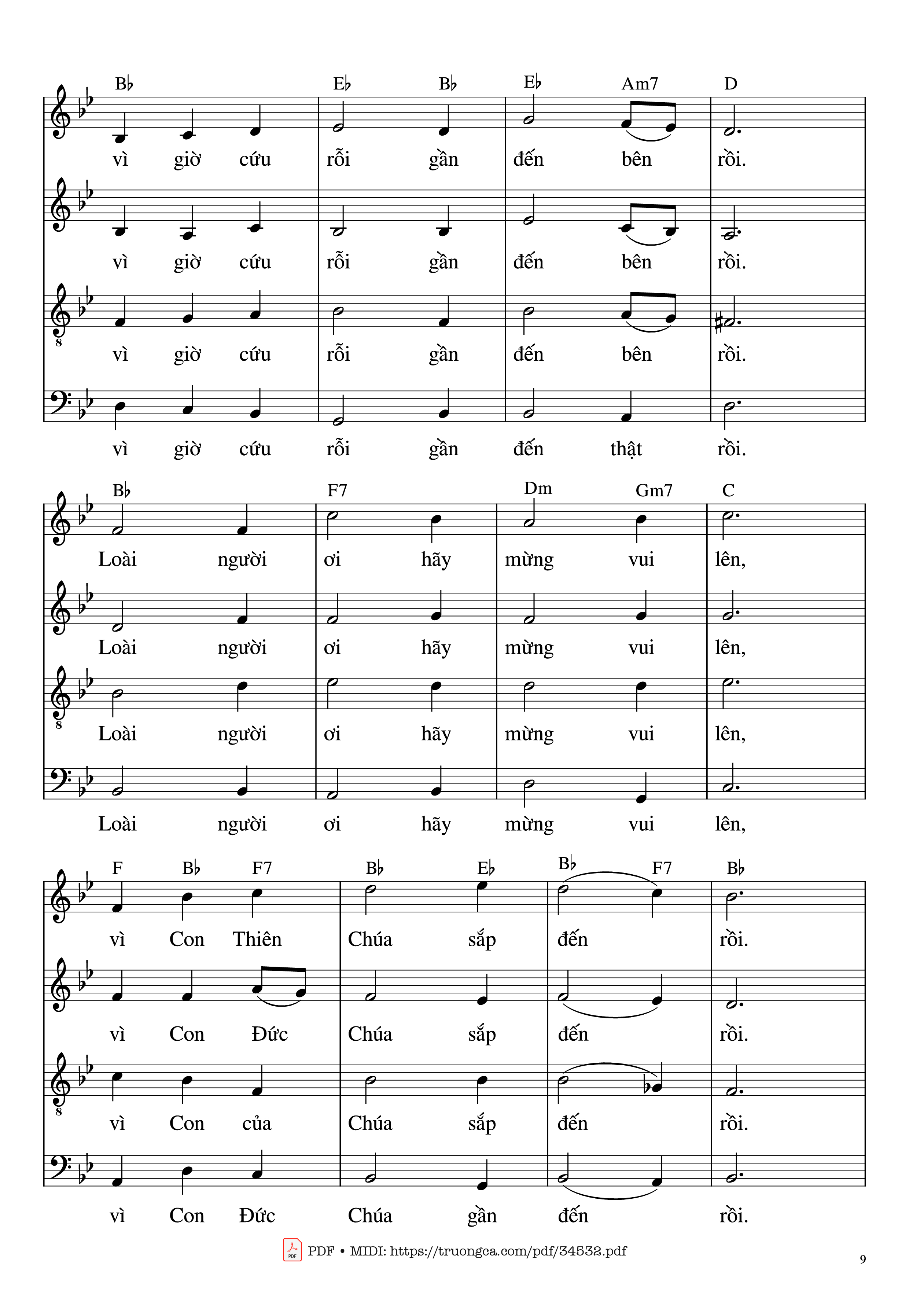 Page 9 of Sheet music PDF Piano Hãy Mừng Vui Lên (Bè SATB) - Hải Nguyễn