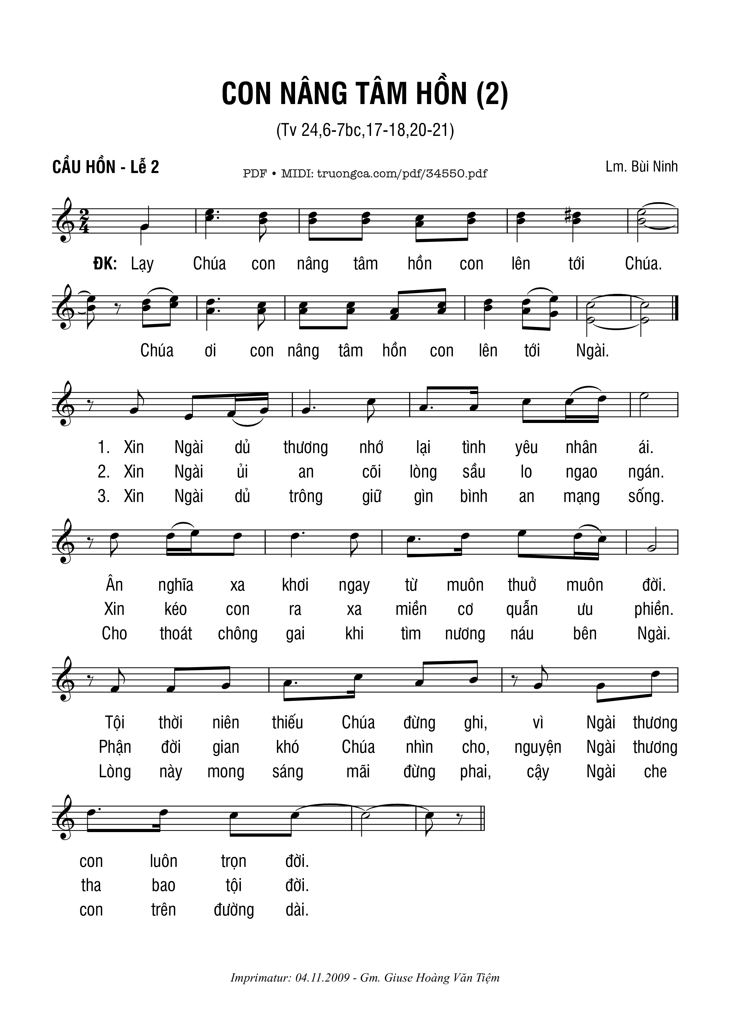 Thánh Vịnh 24, Con Nâng Tâm Hồn 2