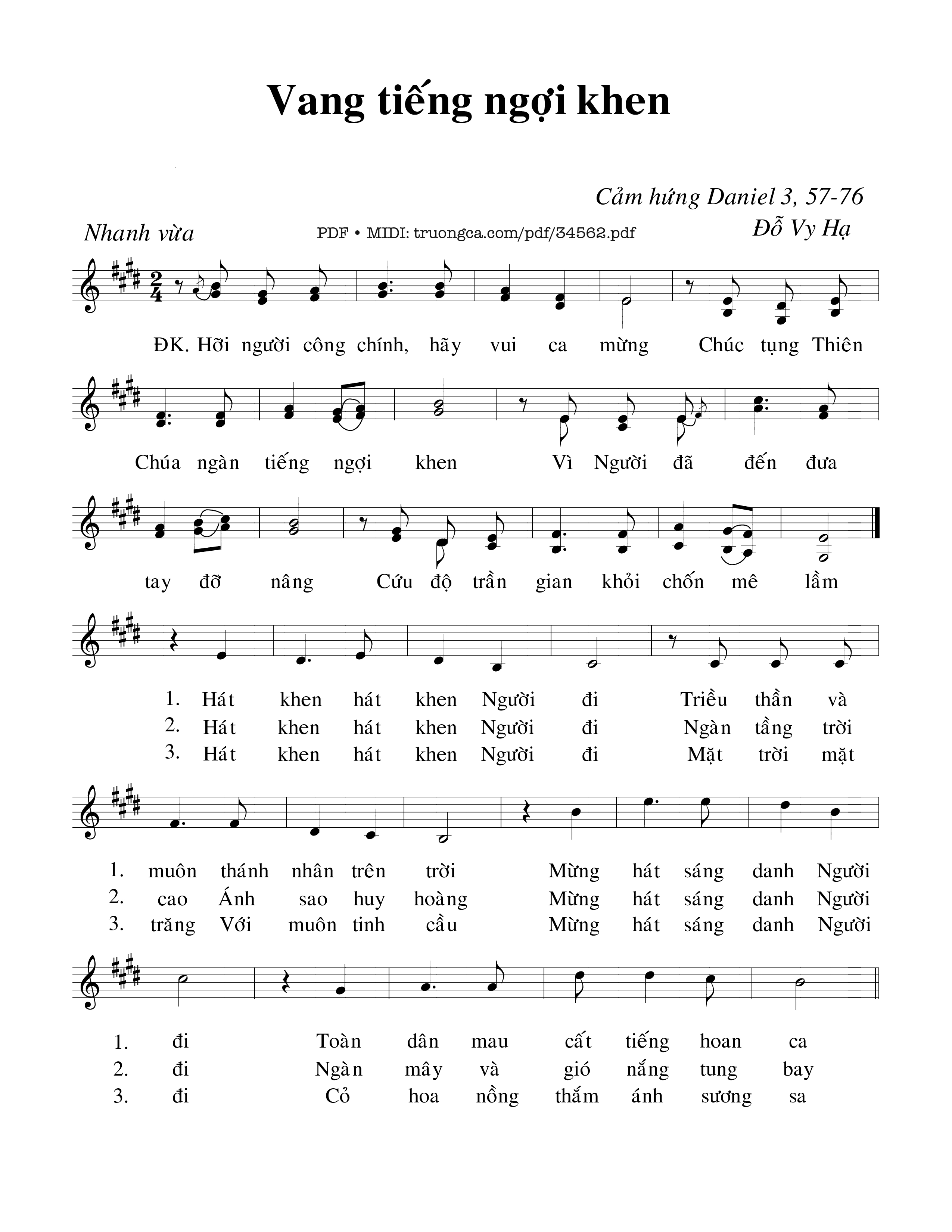 Hỡi người công chính, hãy vui ca mừng, Trang 2