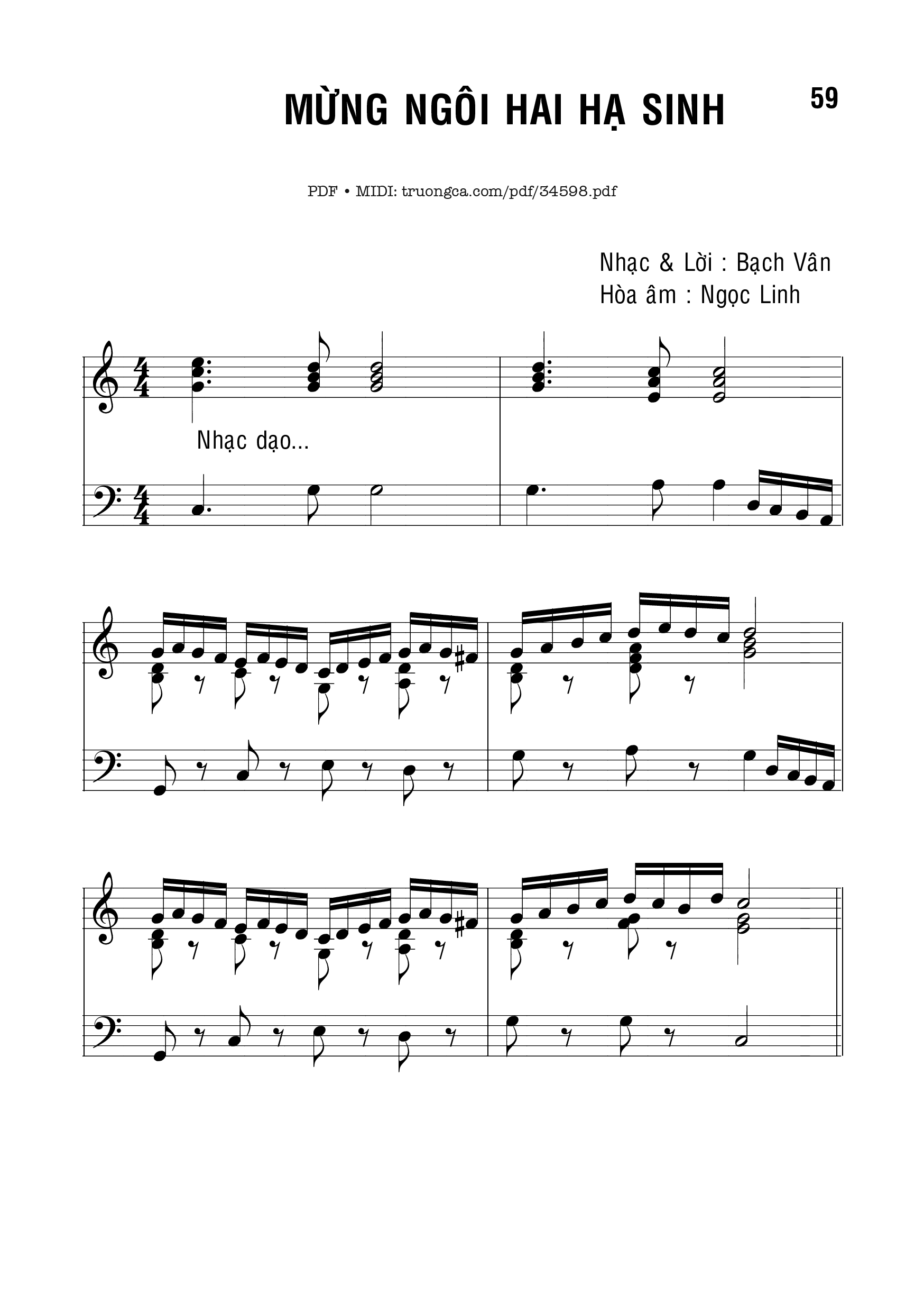 Sheet PDF of Mừng Ngôi Hai Hạ Sinh