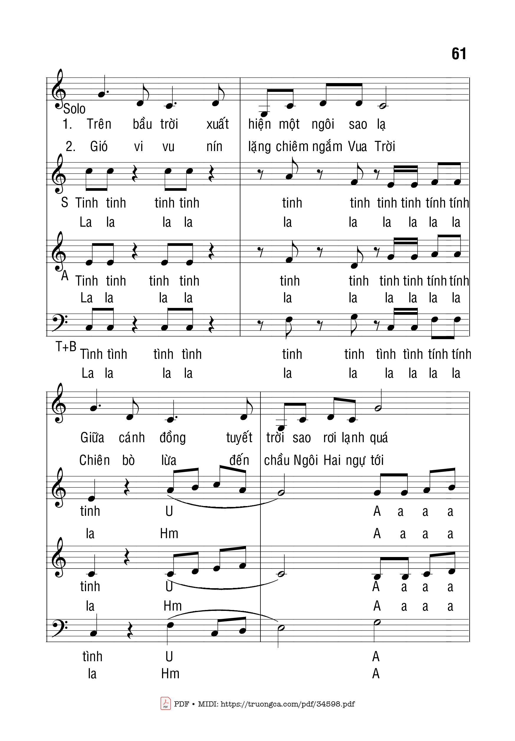 Page 3 of Sheet music PDF Mừng Ngôi Hai Hạ Sinh - Bạch Vân
