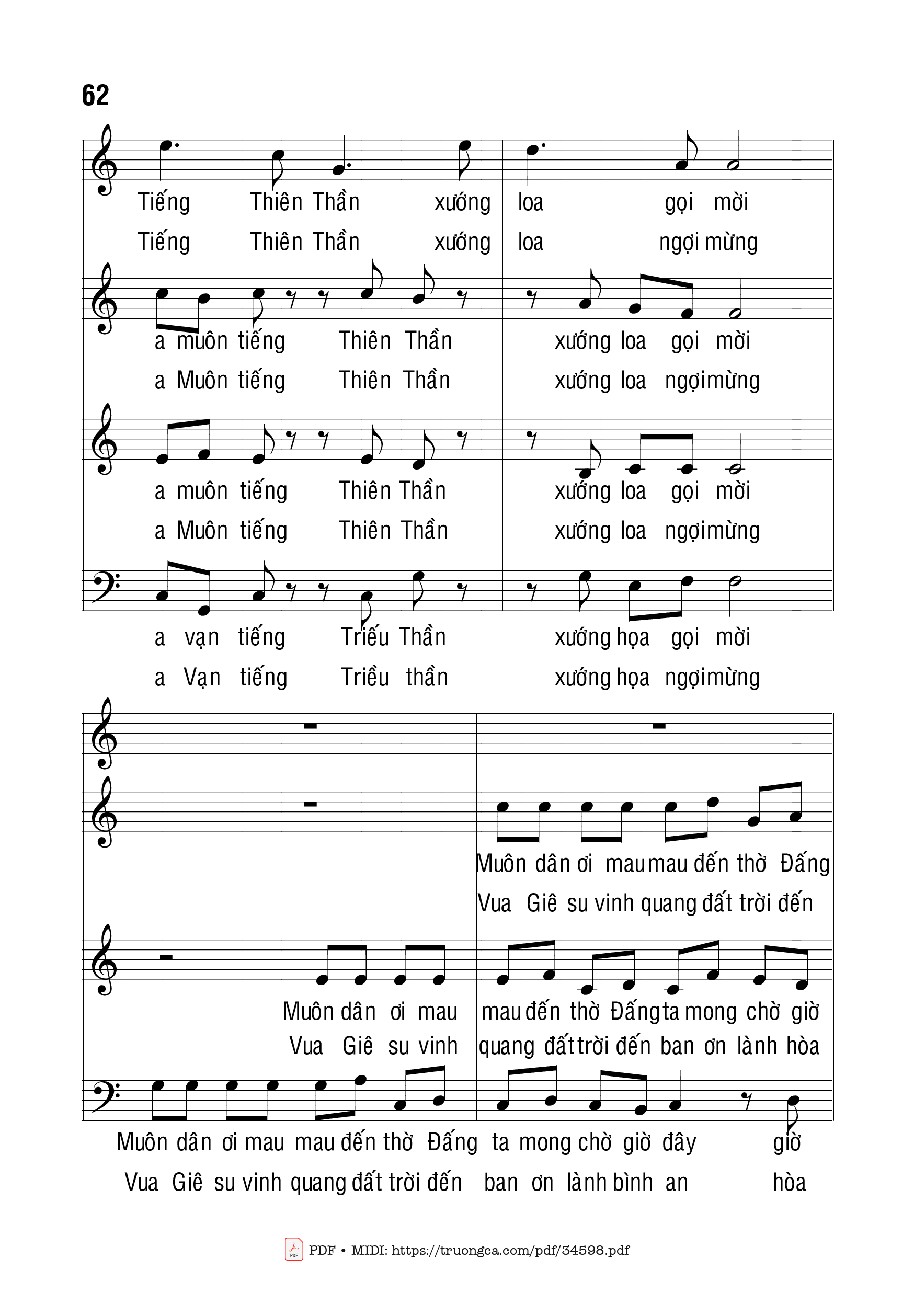 Page 4 of Sheet music PDF Mừng Ngôi Hai Hạ Sinh - Bạch Vân