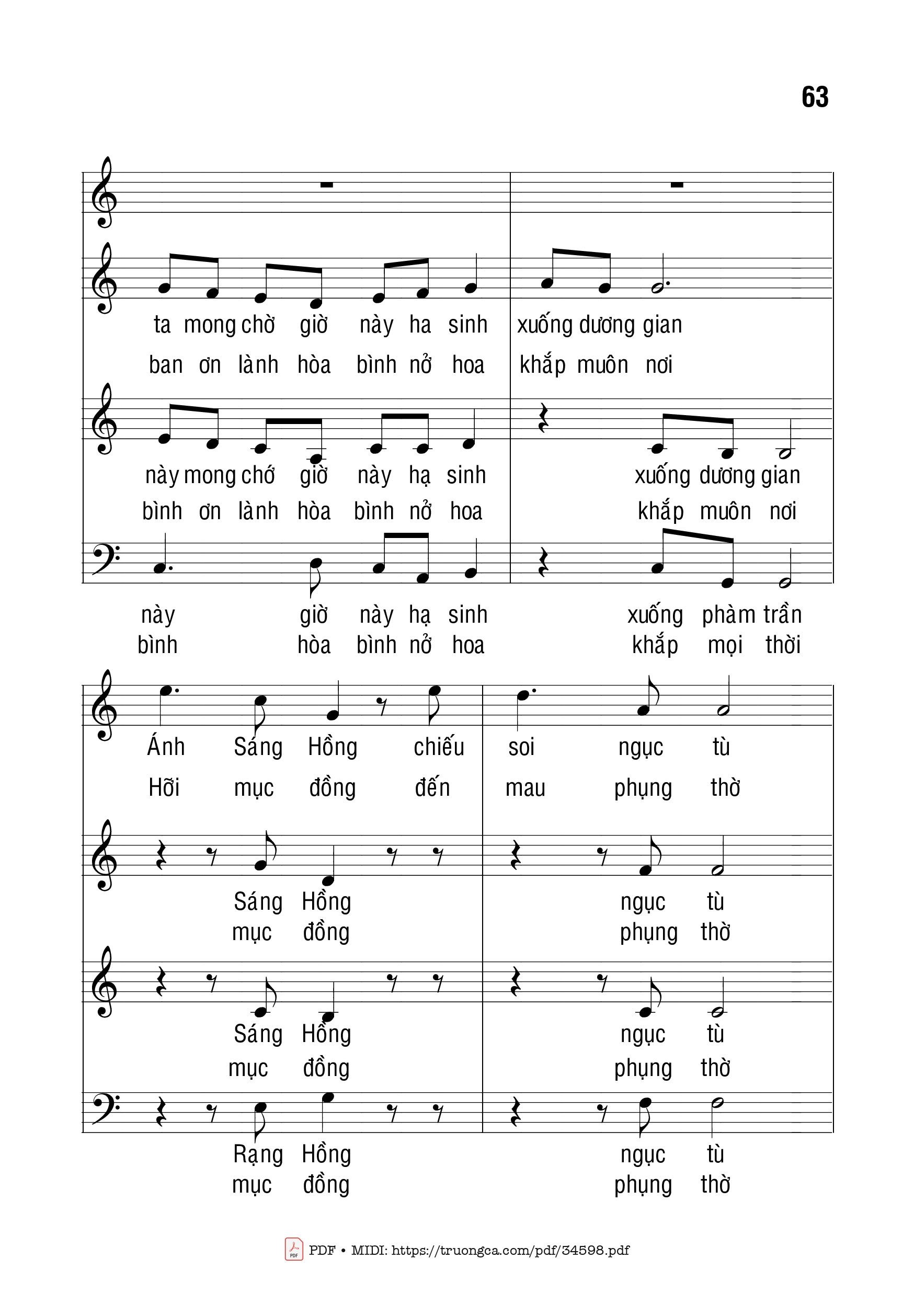 Page 5 of Sheet music PDF Mừng Ngôi Hai Hạ Sinh - Bạch Vân