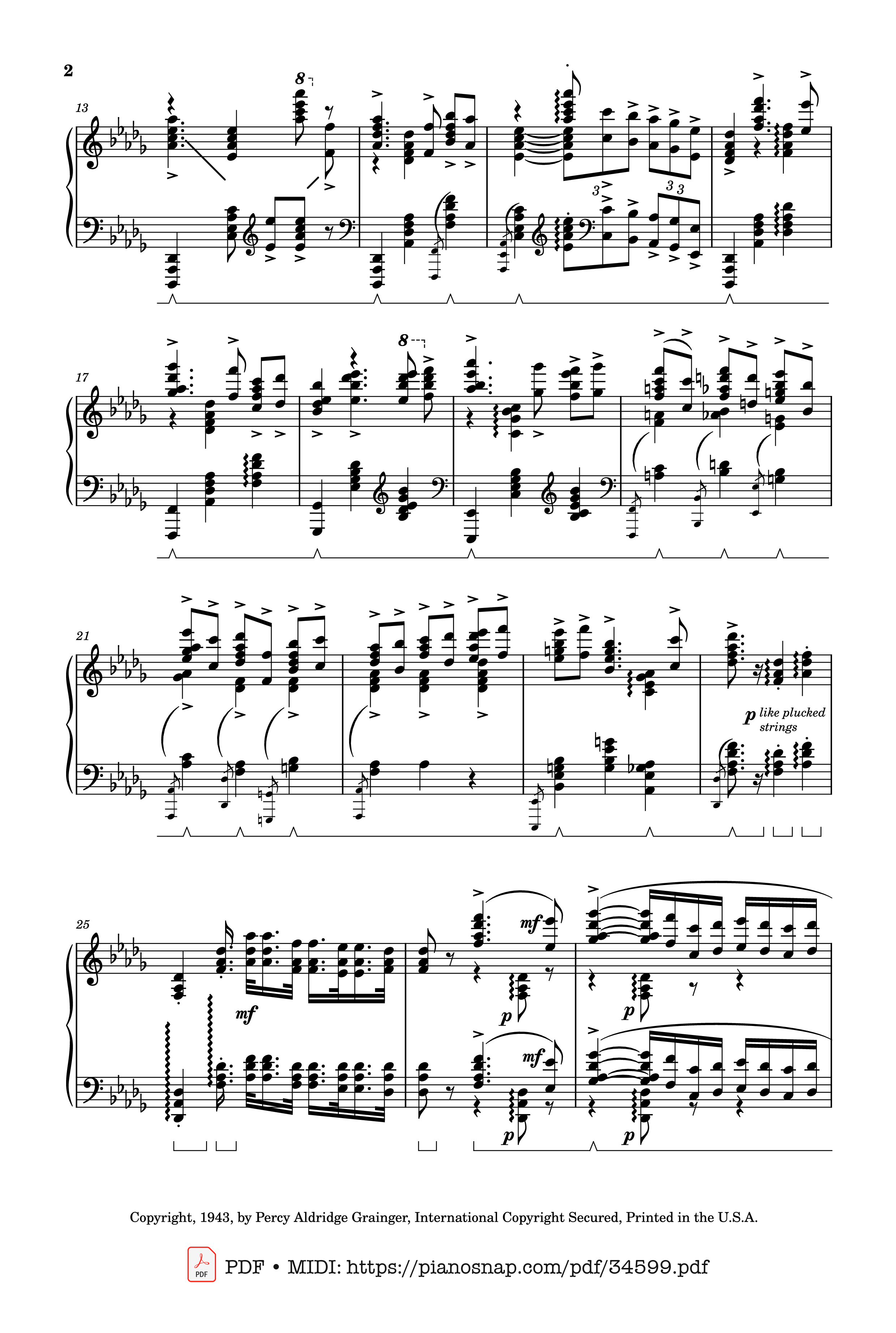 Page 2 of Sheet music PDF Piano Tchaikovsky
