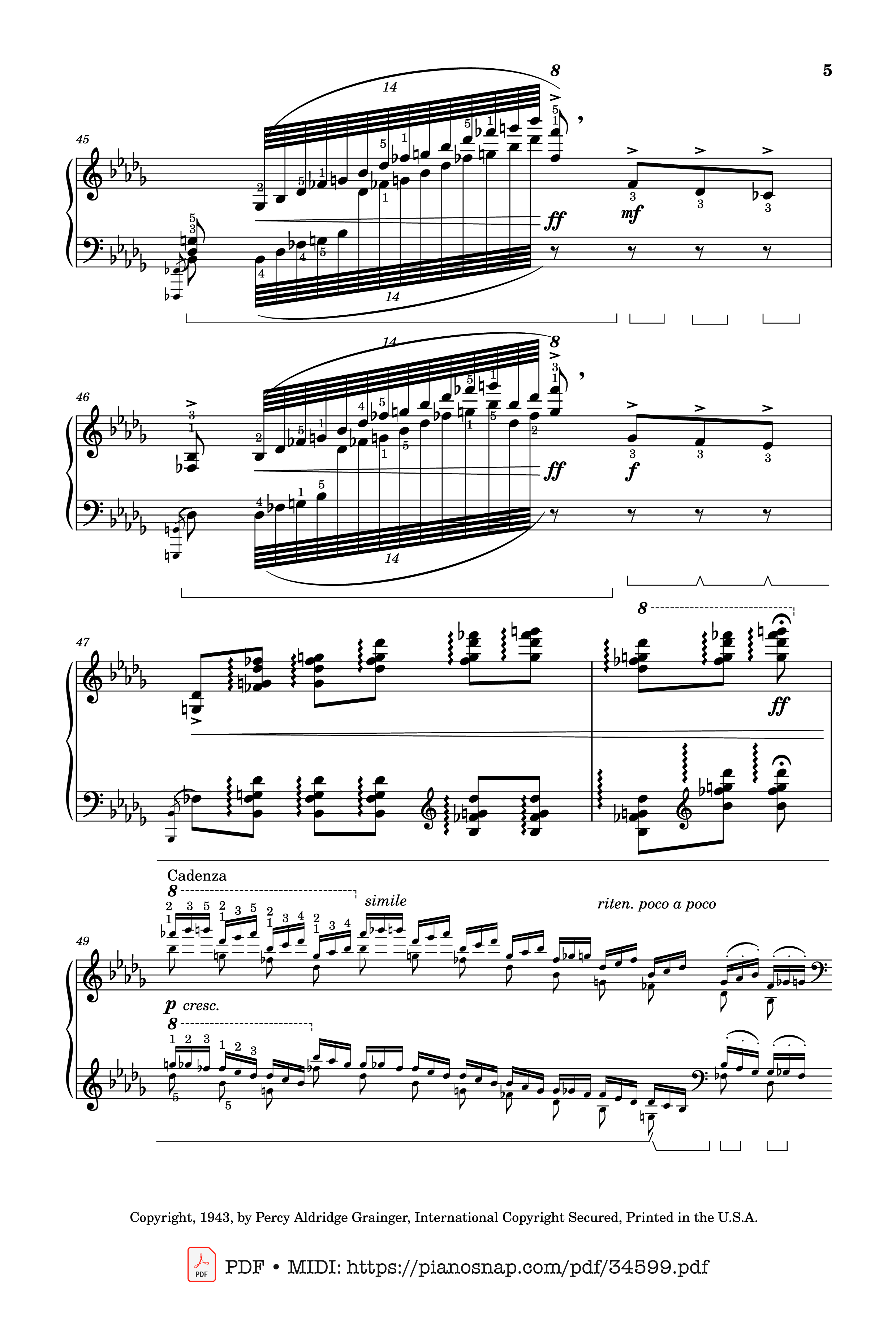 Page 5 of Sheet music PDF Piano Tchaikovsky