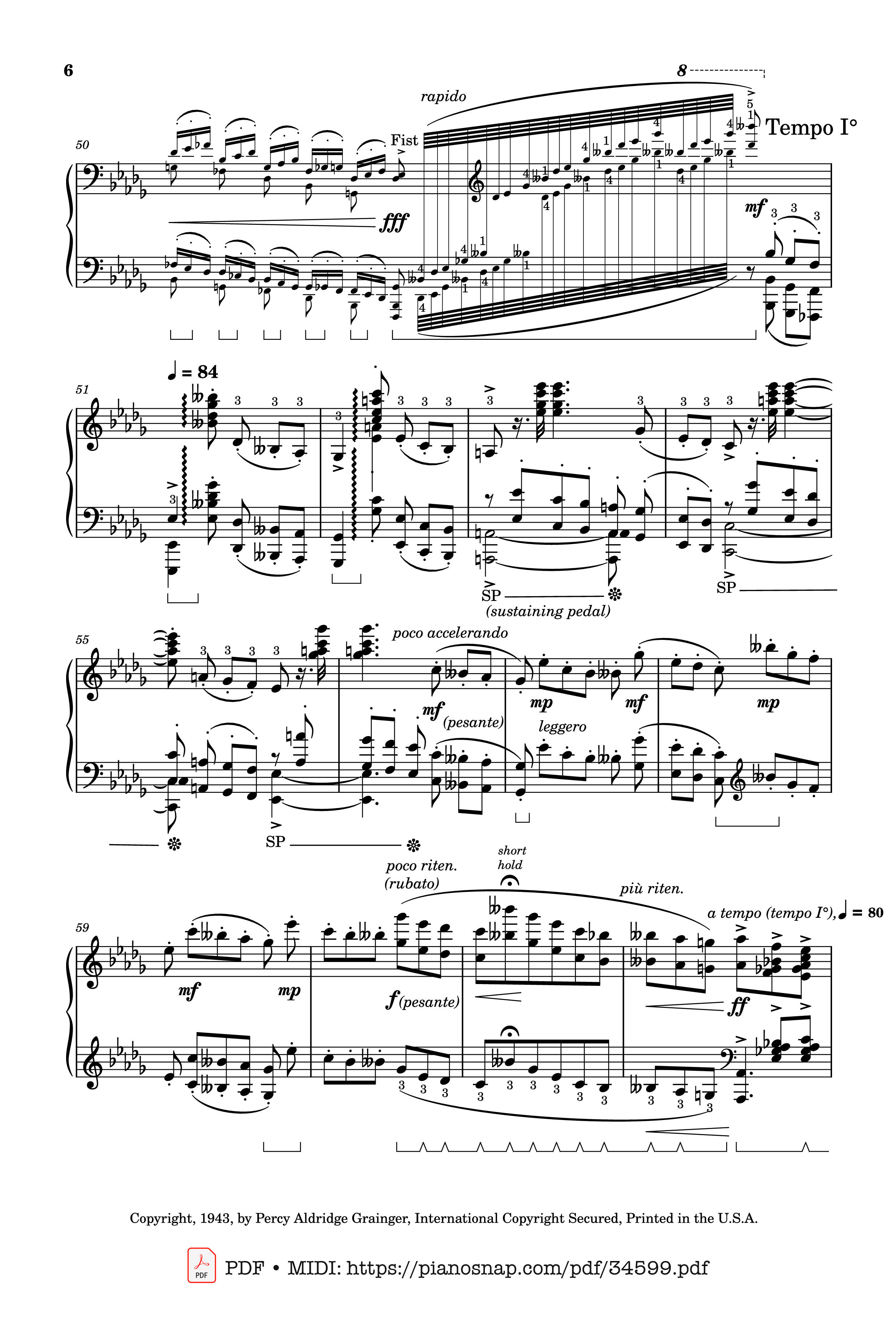 Page 6 of Sheet music PDF Piano Tchaikovsky