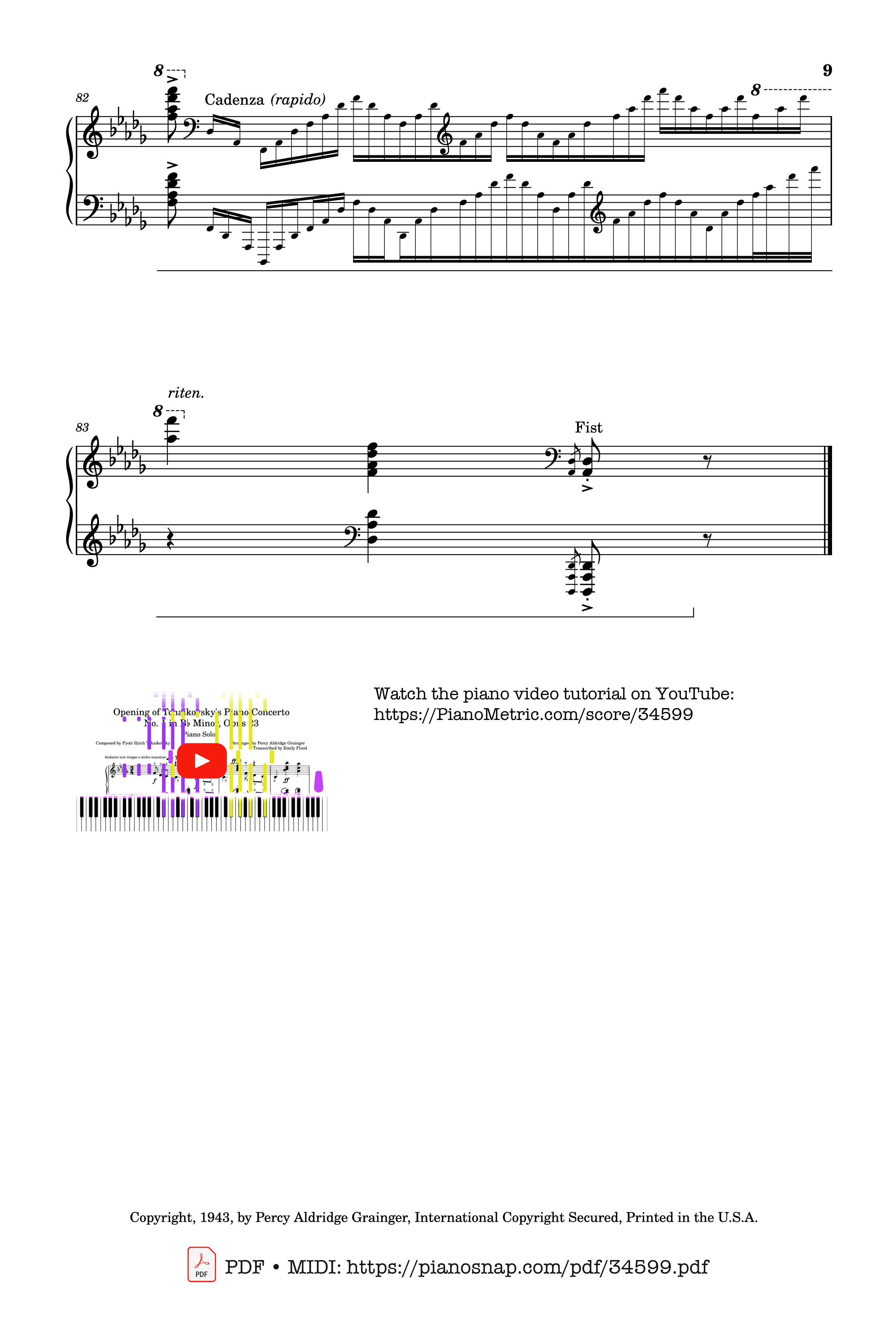 Page 9 of Sheet music PDF Piano Tchaikovsky