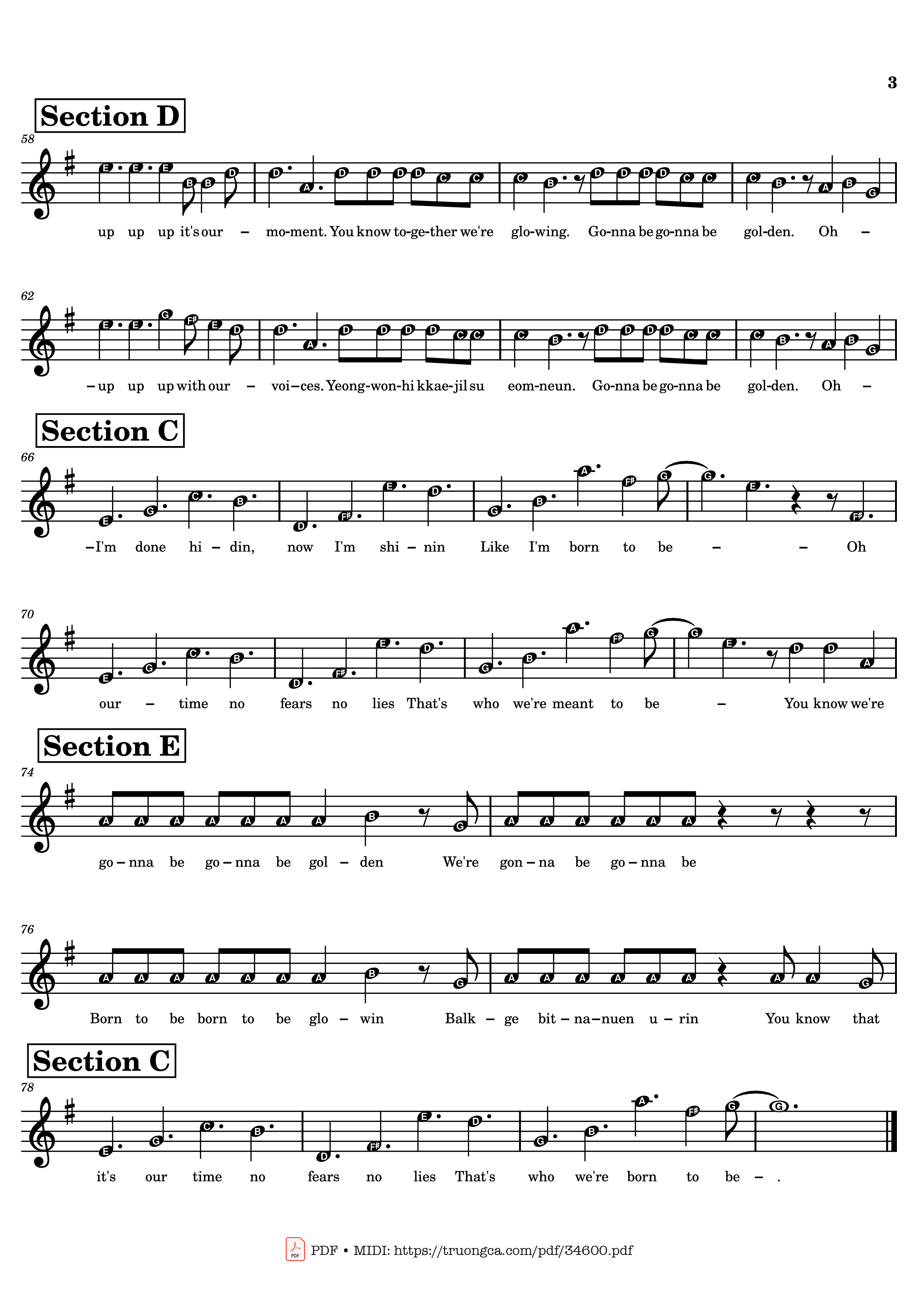 Page 3 of Sheet music PDF Piano Golden KPop Demon Hunters Melody Piano - HUNTR