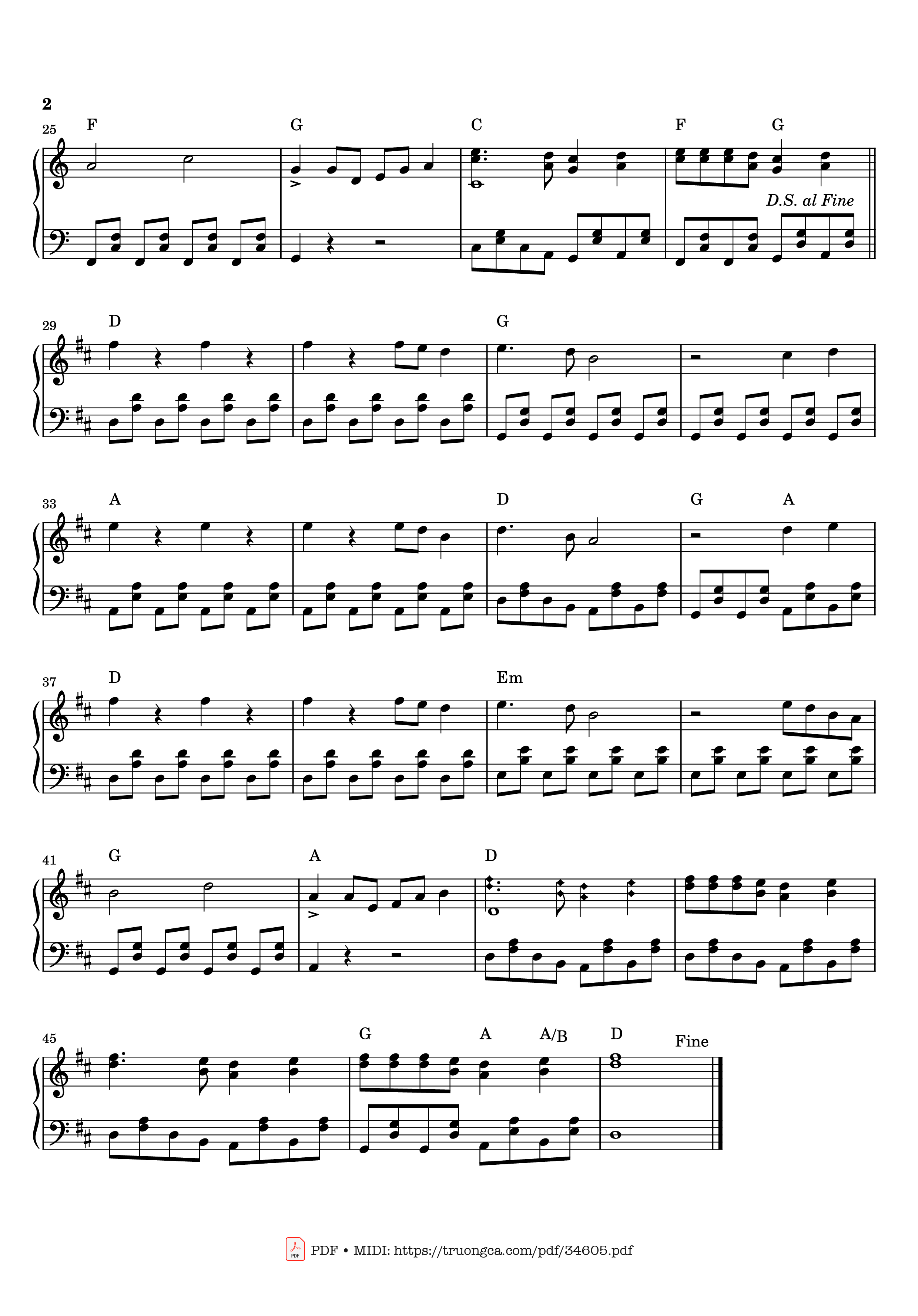 Page 2 of Sheet music PDF Piano Beautiful Sunday Piano - Daniel Boone