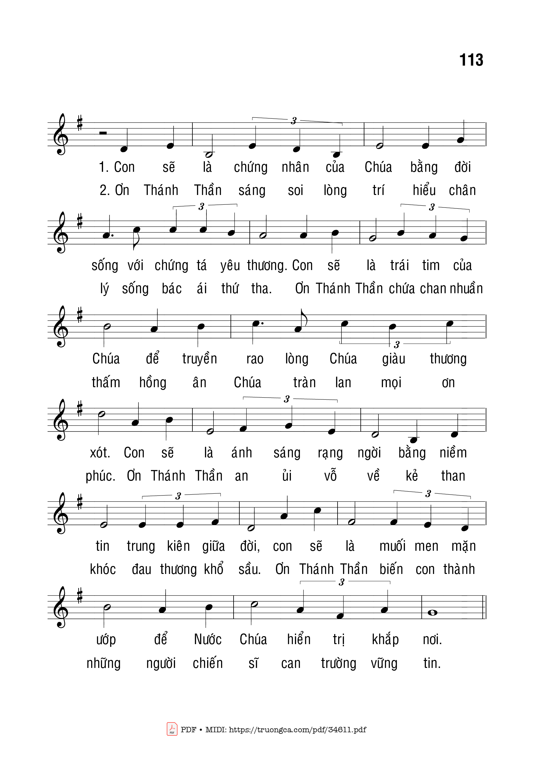 Page 2 of Sheet music PDF Xin Thắp Lên - Bạch Vân