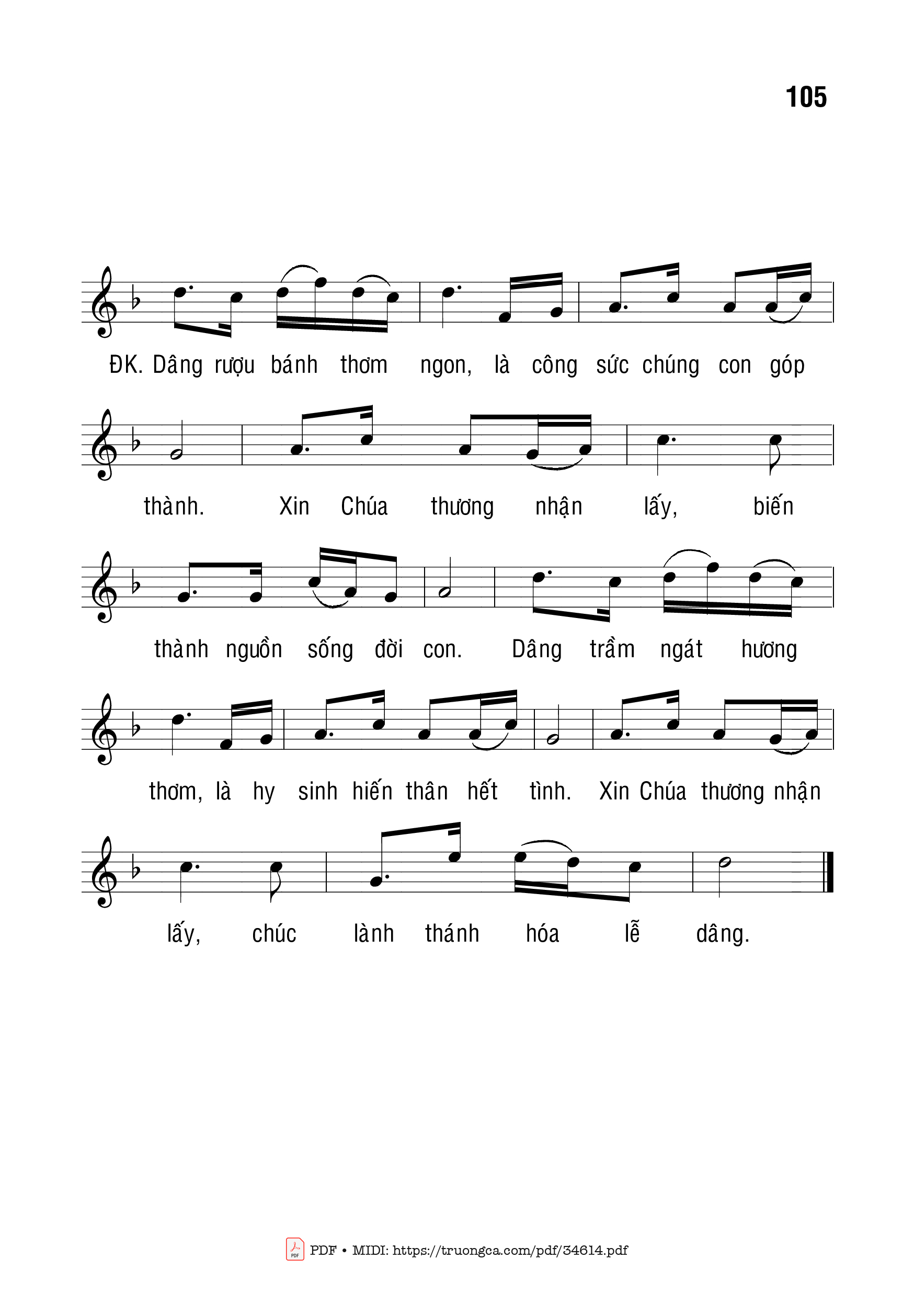 Page 2 of Sheet music PDF Lễ Vật Đầu Mùa Phục Sinh - Bạch Vân