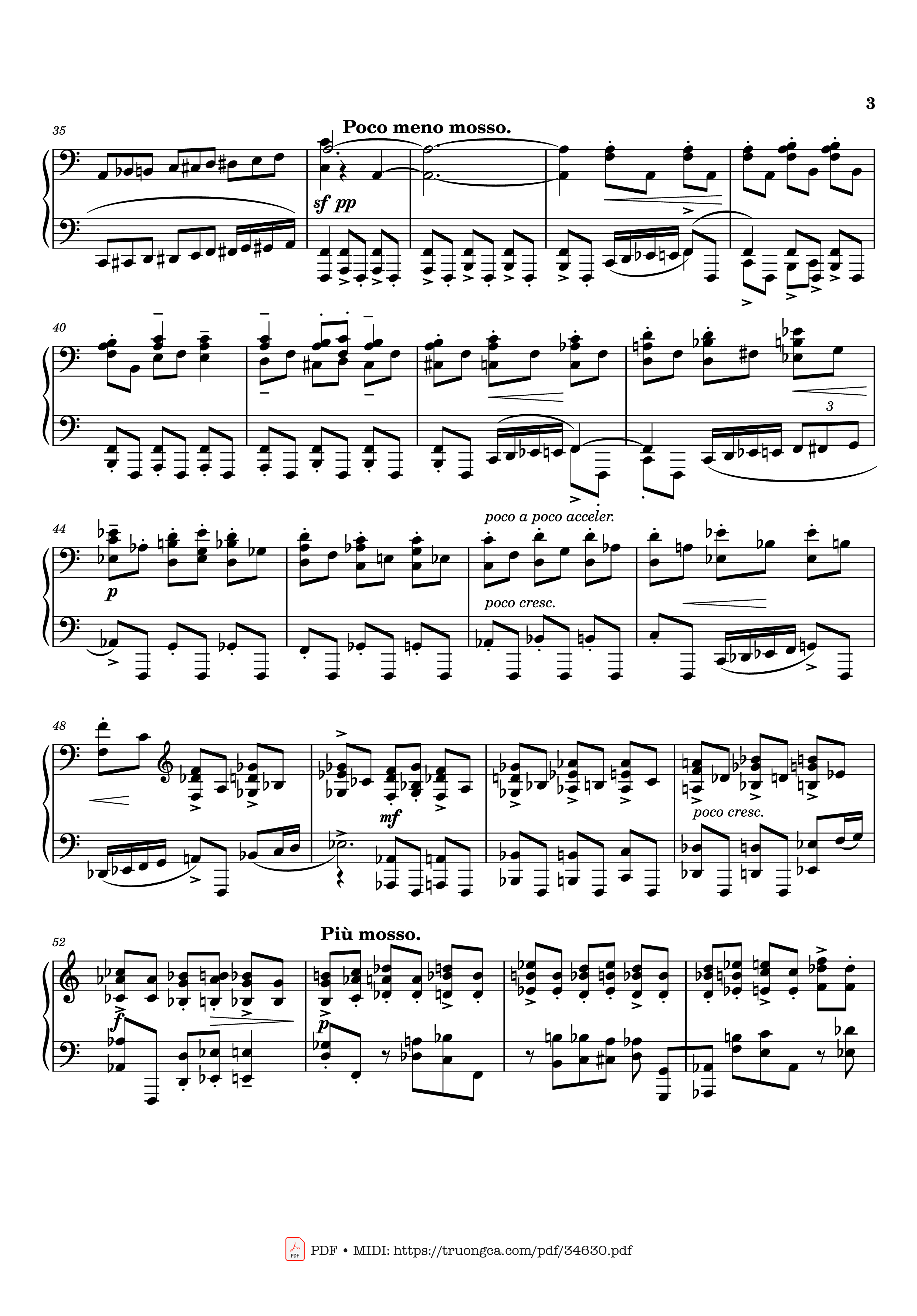 Page 3 of Sheet music PDF Piano Rachmaninov Etude Tableau op. 39 no. 6 Piano - Sergei Rachmaninoff