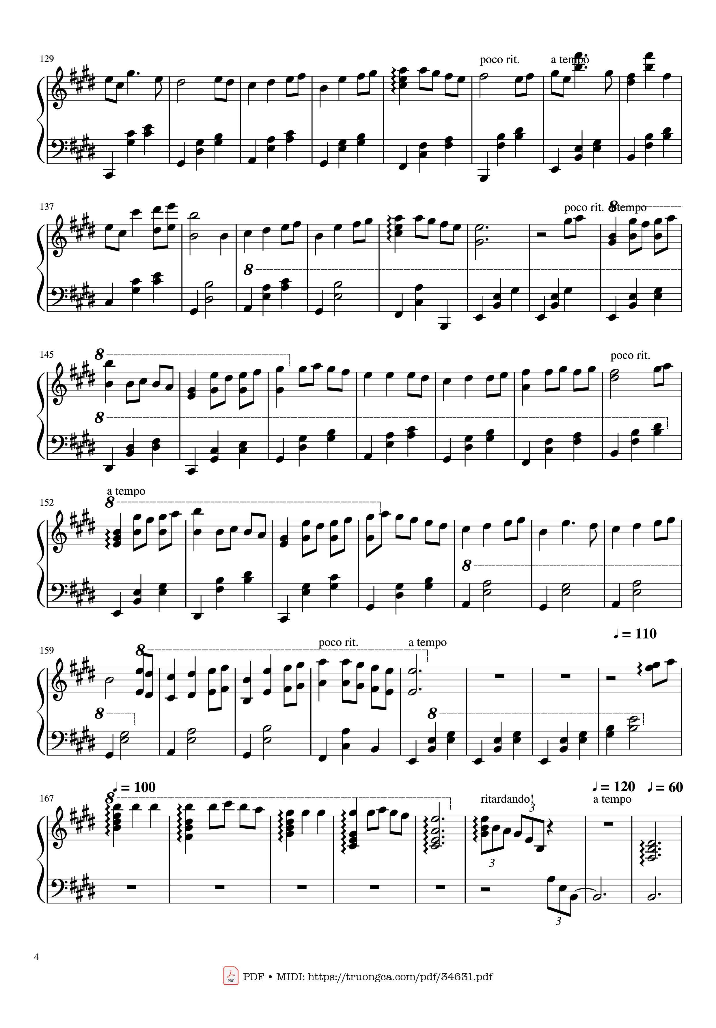Page 4 of Sheet music PDF Piano Itsumo Nando Demo - Always with me Piano - Kimura Yumi (木村弓)