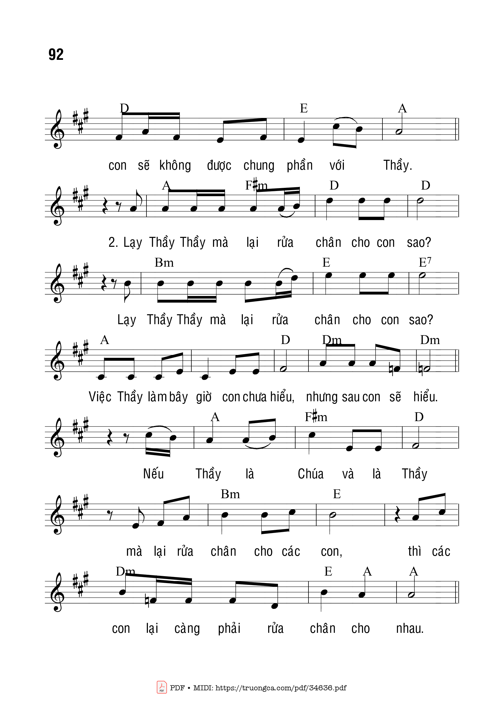 Page 3 of Sheet music PDF Di Chúc Của Chúa - Bạch Vân