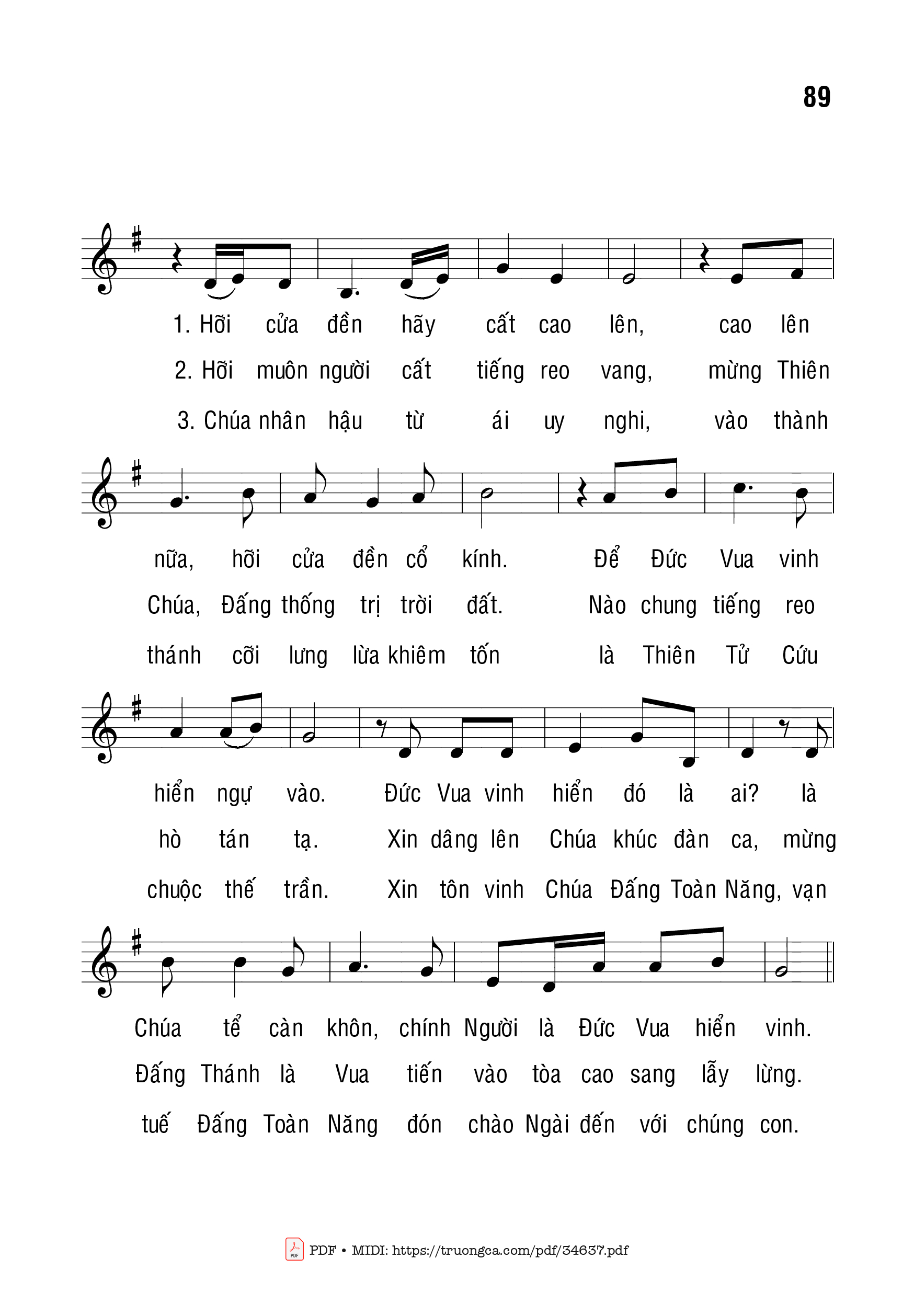 Page 2 of Sheet music PDF Chúa Vào Thành - Bạch Vân