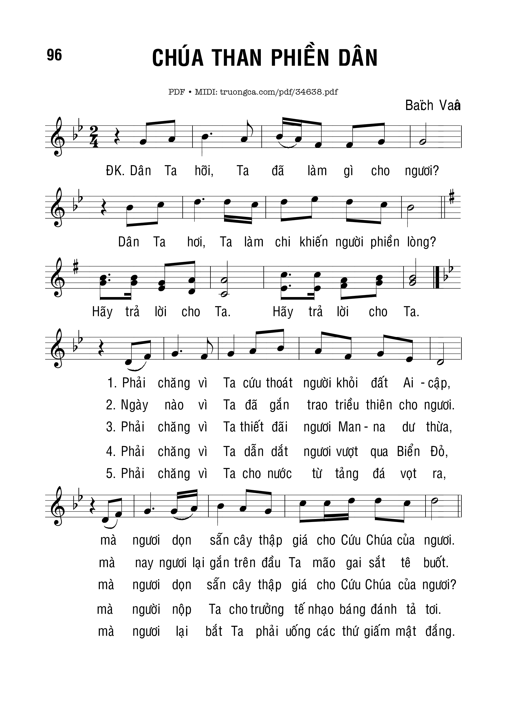 Sheet PDF of Chúa Than Phiền Dân