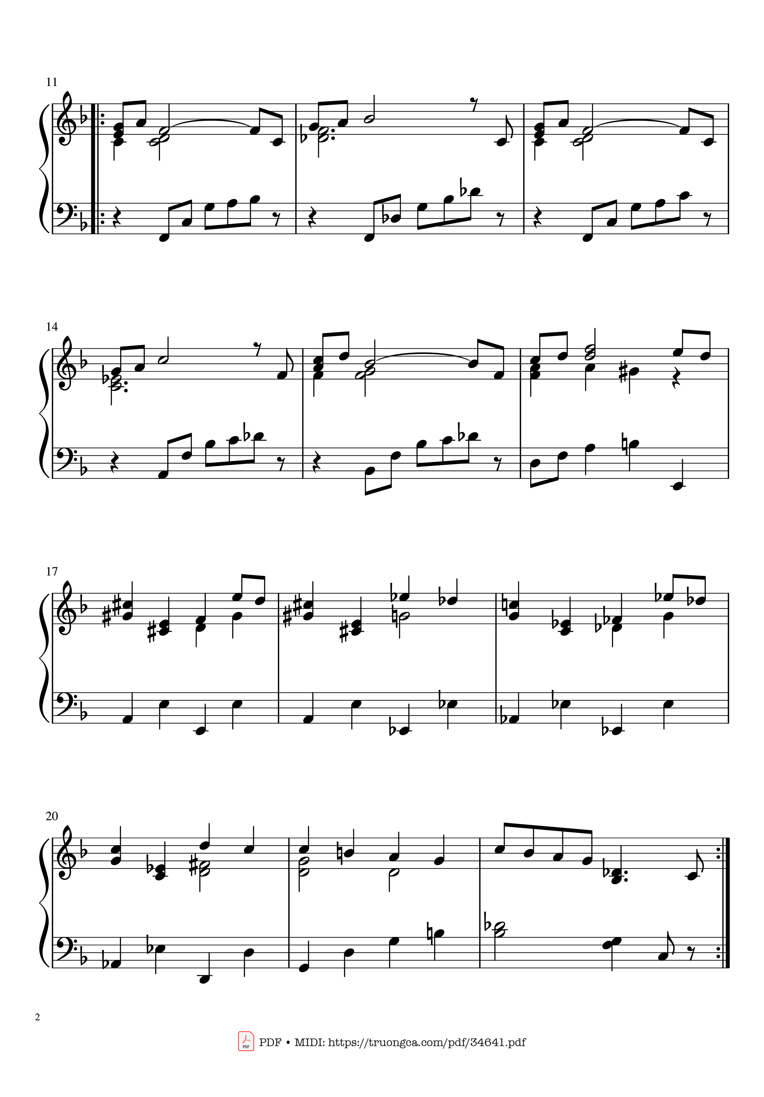 Page 2 of Sheet music PDF Piano Theme from Summer of