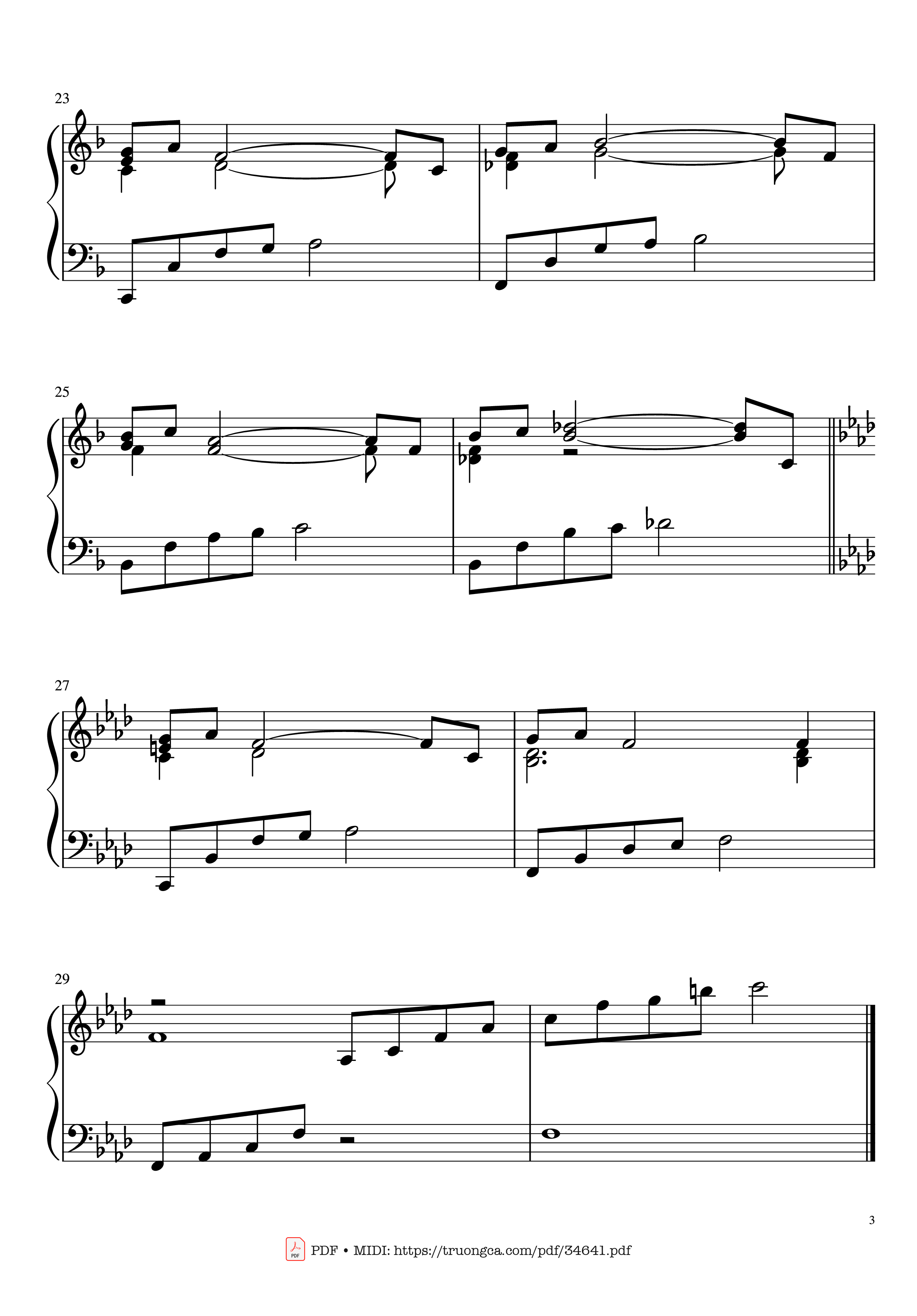 Page 3 of Sheet music PDF Piano Theme from Summer of