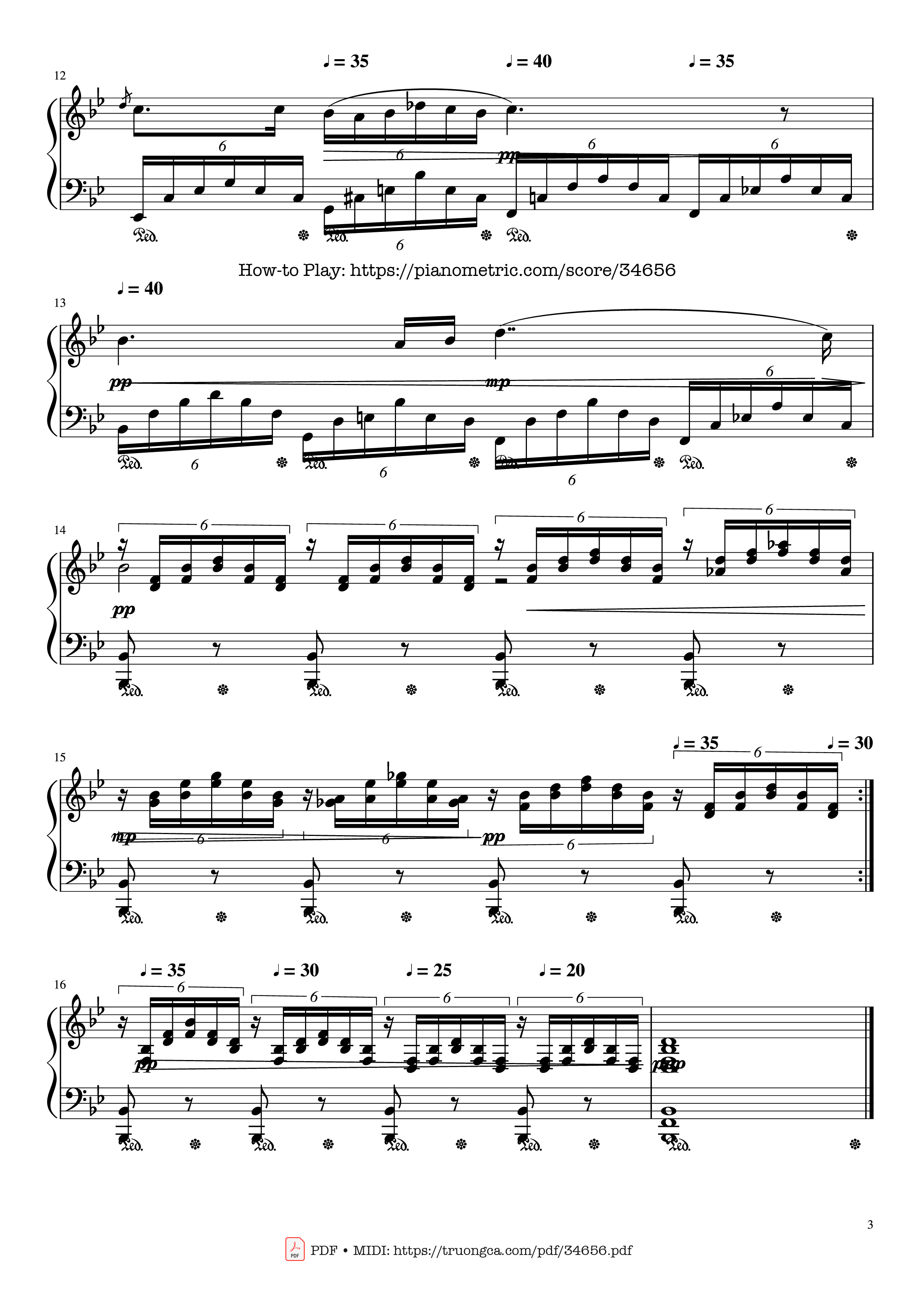 Page 3 of Sheet music PDF Piano Ave Maria - Schubert, Piano - Franz Schubert