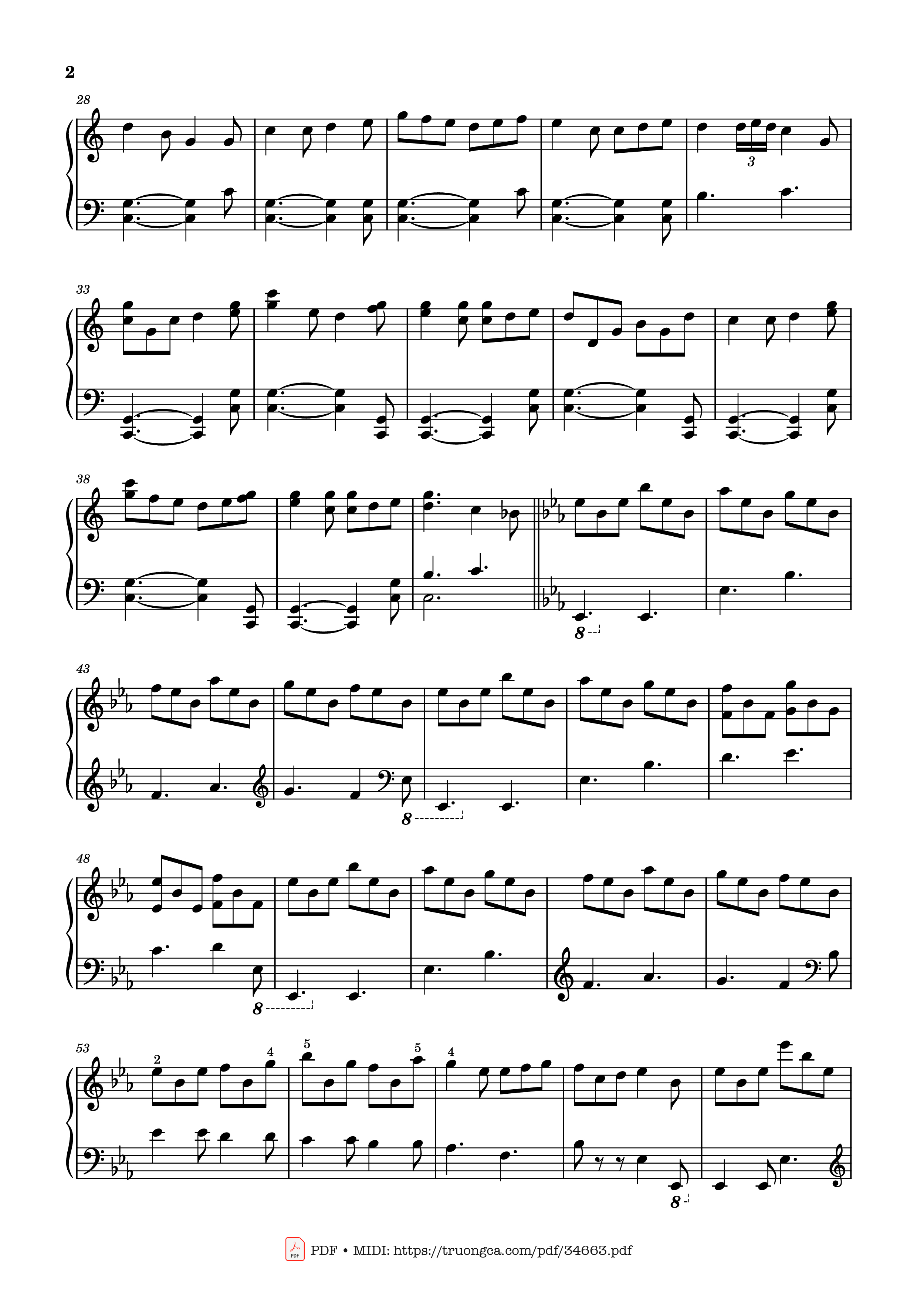 Page 2 of Sheet music PDF Piano I Saw Three Ships Piano - English Christmas carol
