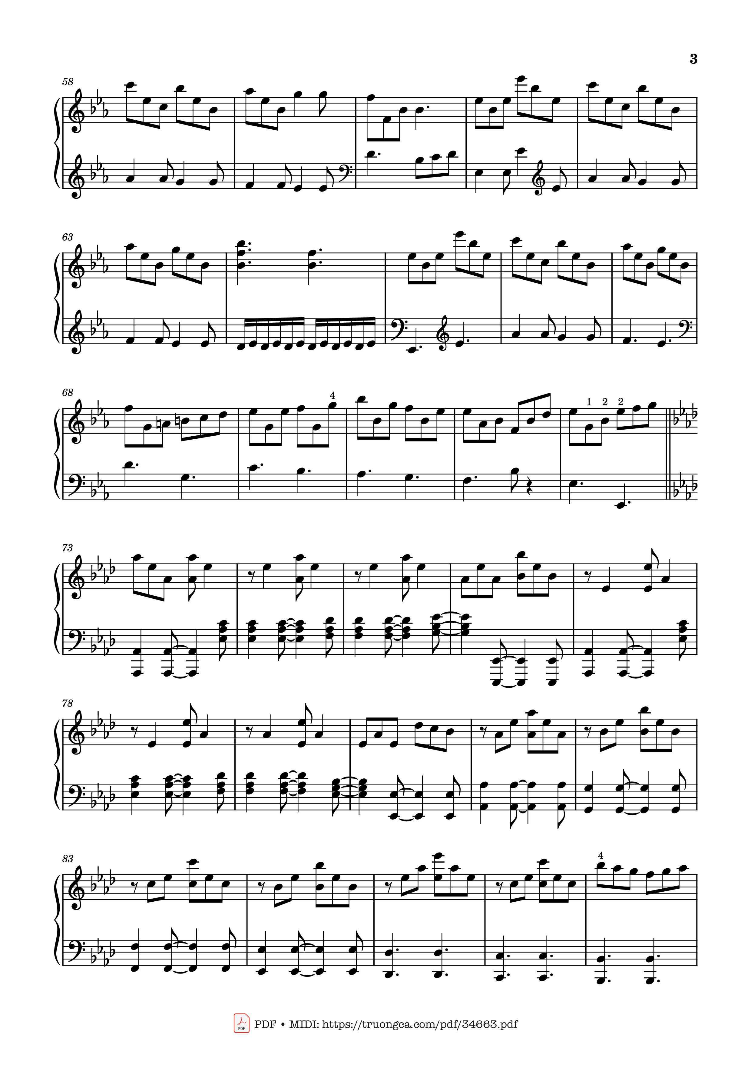 Page 3 of Sheet music PDF Piano I Saw Three Ships Piano - English Christmas carol