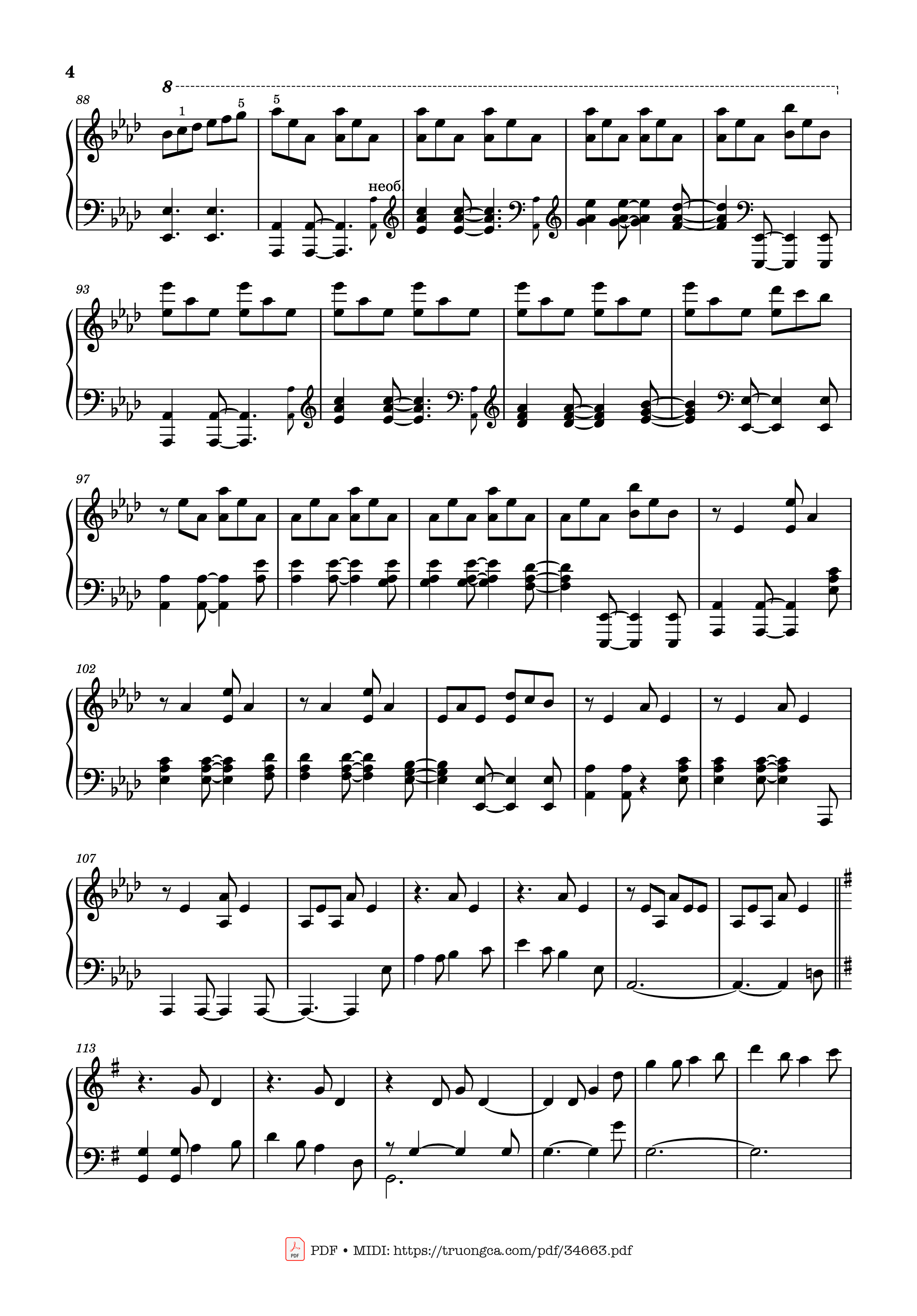 Page 4 of Sheet music PDF Piano I Saw Three Ships Piano - English Christmas carol
