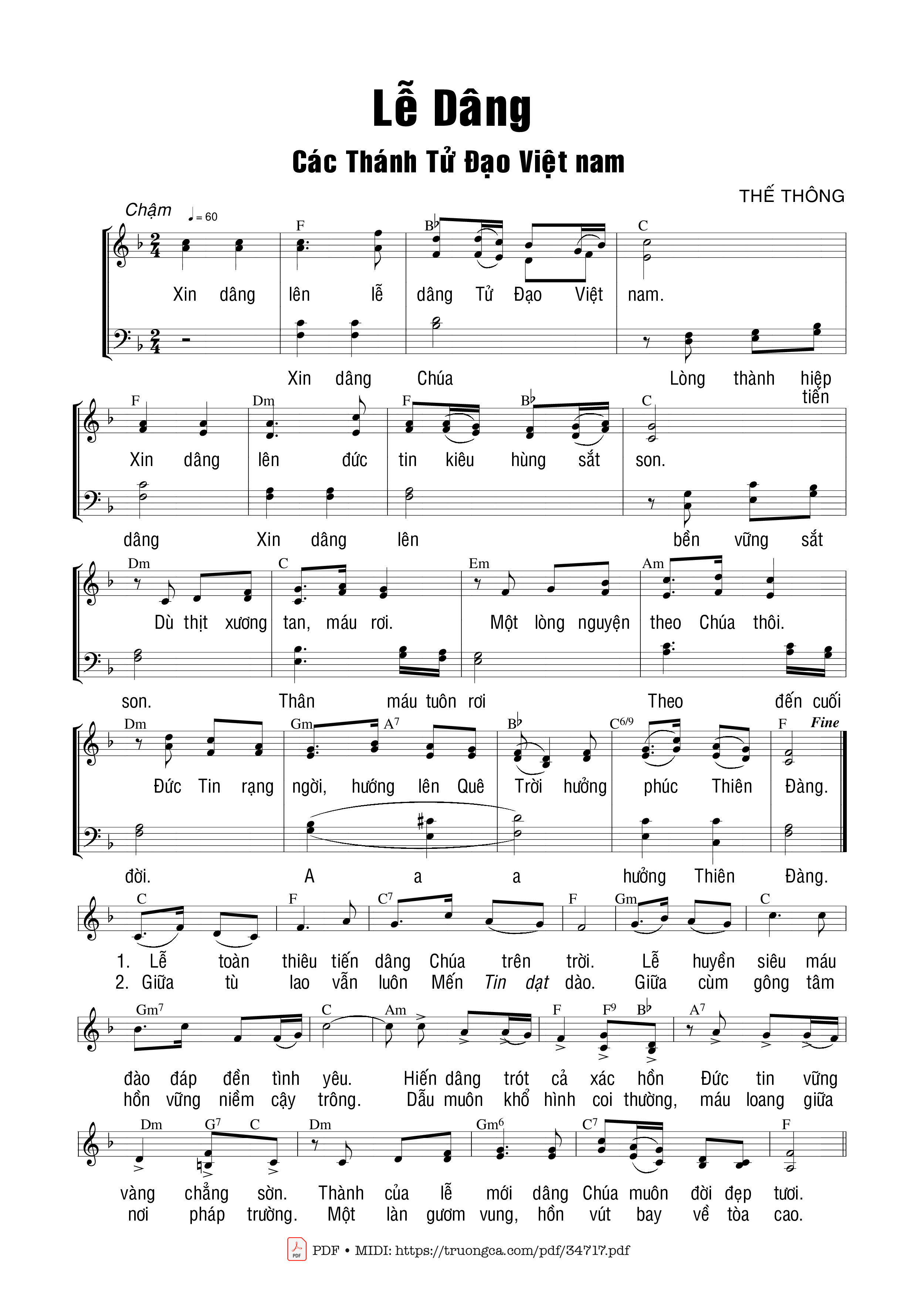 Lễ Dâng Các Thánh Tử Đạo Việt Nam