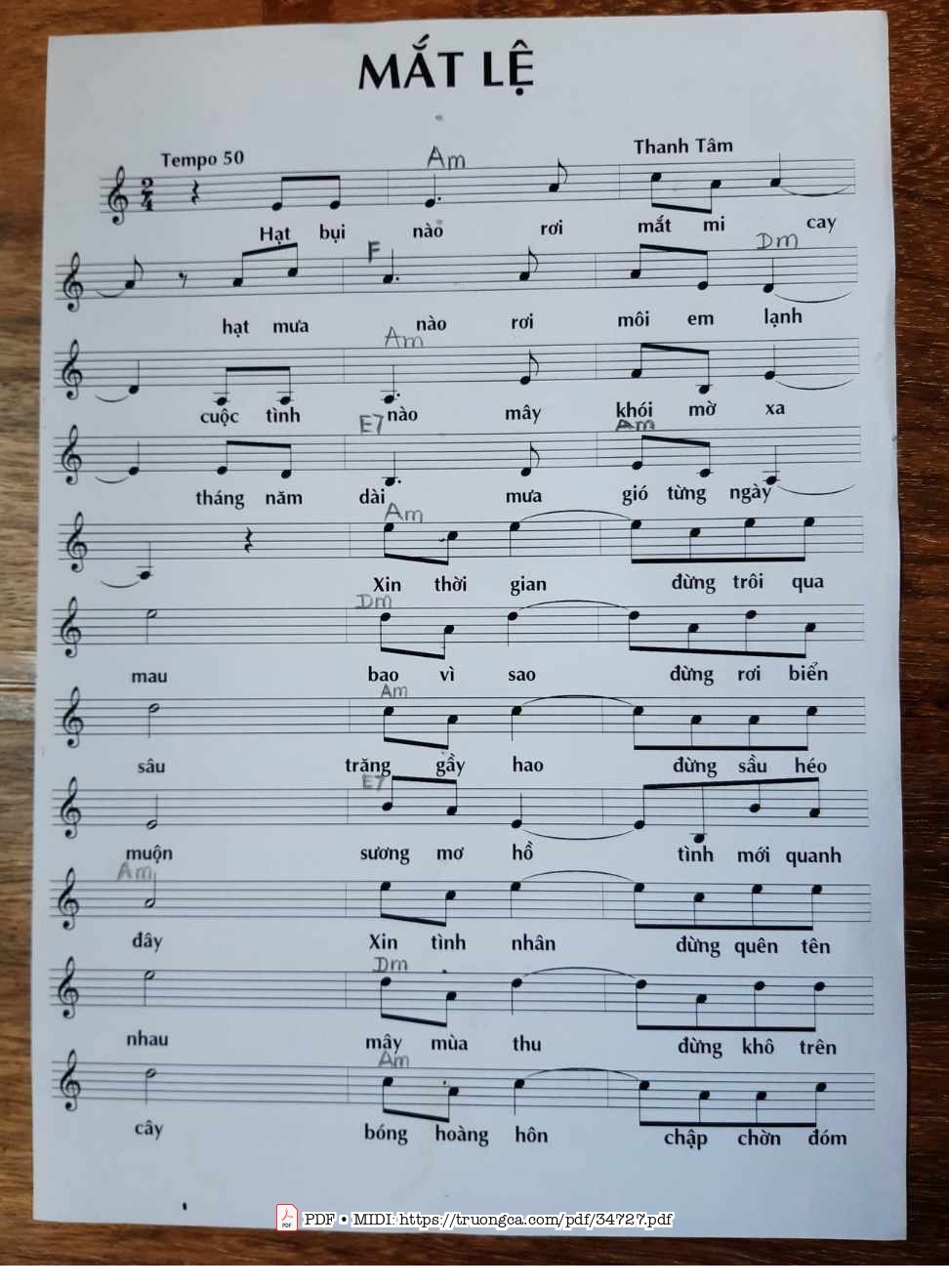 Mắt lệ - Phan Thanh Tâm