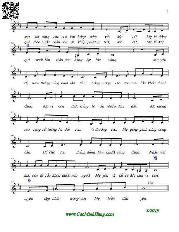 Tình Mẹ yêu ấm áp luôn thật chan hoà, Trang 2