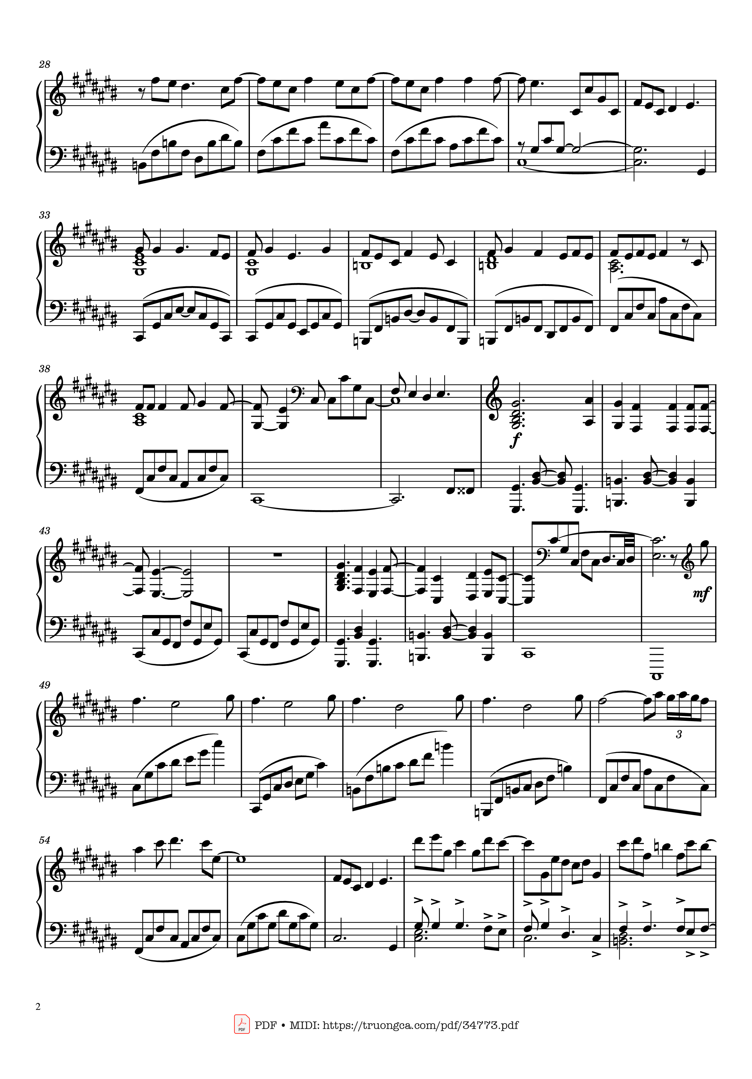 Page 2 of Sheet music PDF Piano Sweet Child o